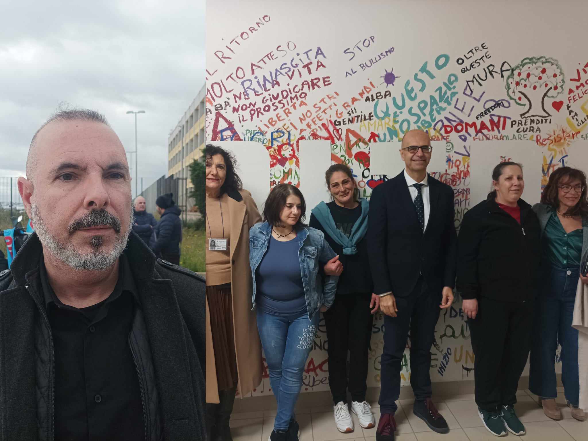Cagliari, a Uta l’8 marzo tra le proteste degli agenti e le speranze di nuova vita delle detenute con uno splendido murale