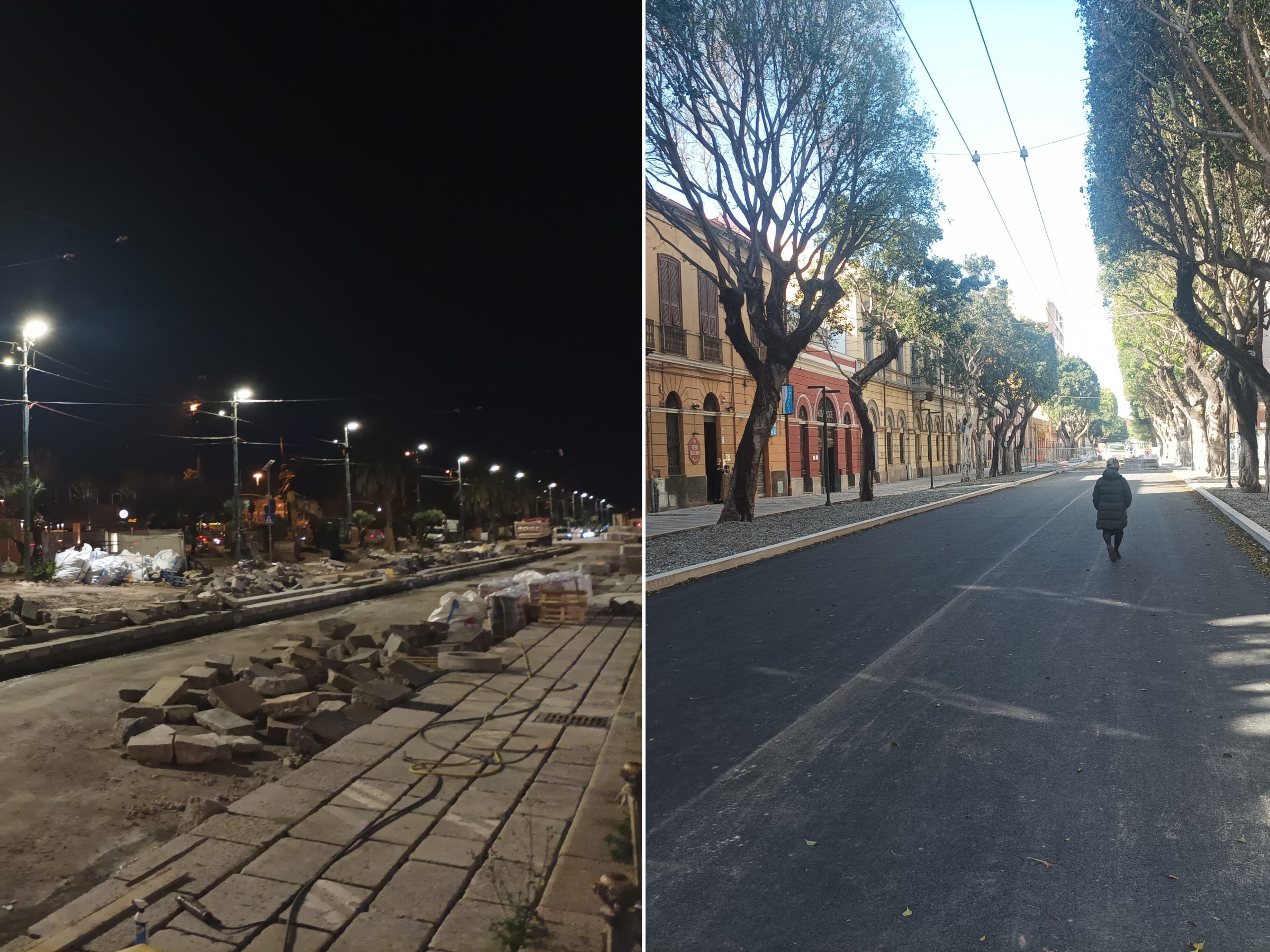 Cagliari, estate di cantieri e disagi in via Roma e in viale Trieste operai sino a maggio