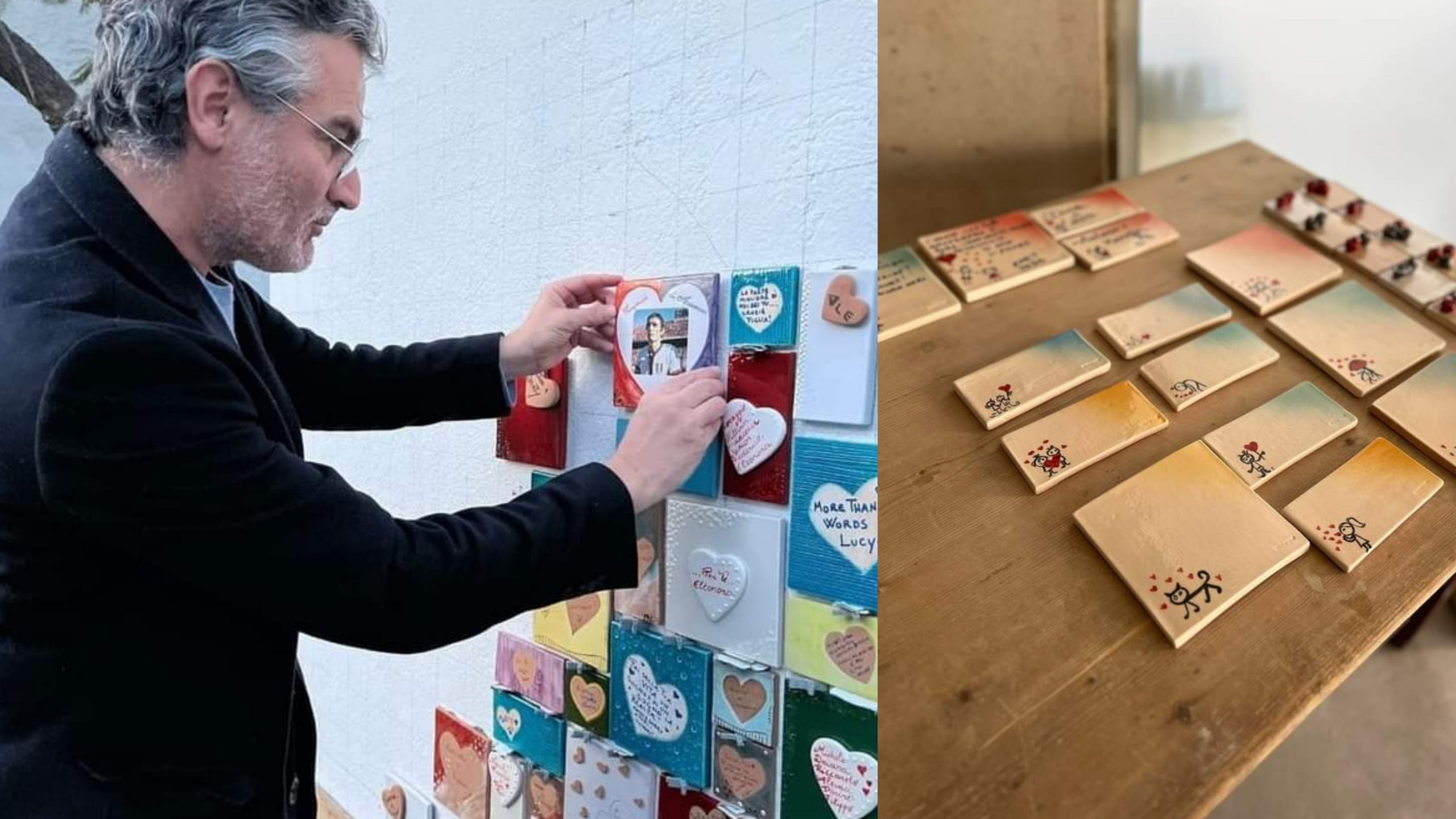 Assemini, un messaggio d’amore impresso nella ceramica e affisso in una parete comunale