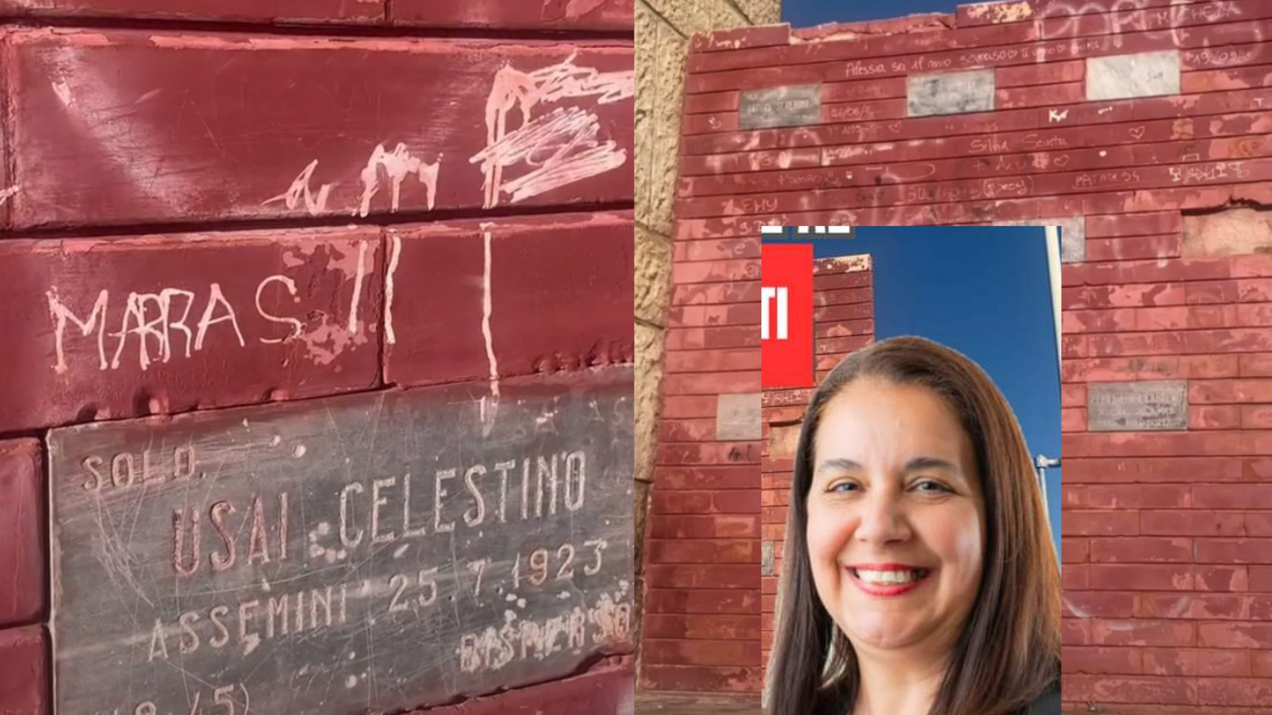 Assemini, il monumento dei caduti in mano ai vandali