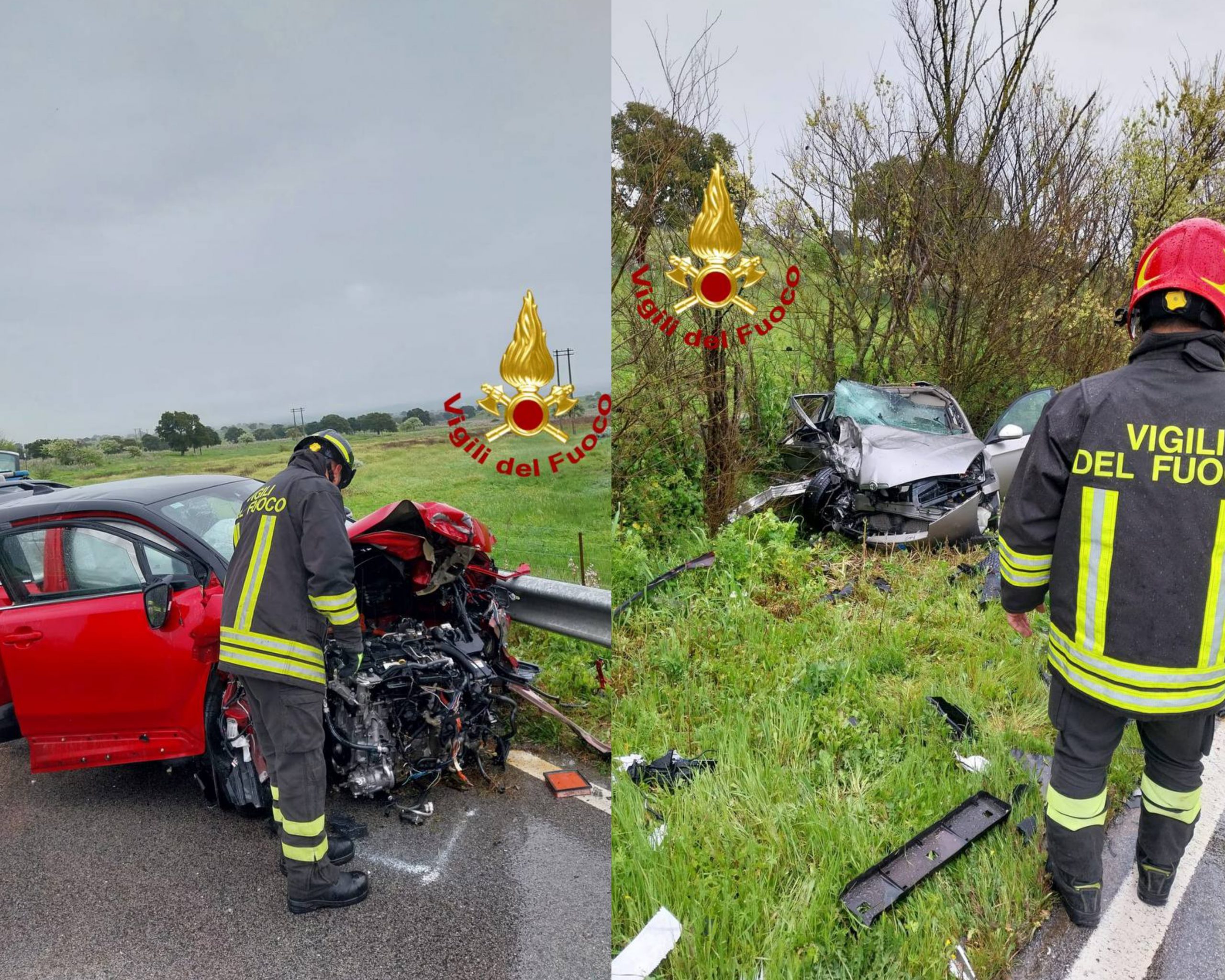 Pauroso schianto frontale sulla Ss 129 a Bolotana, due feriti: uno è gravissimo