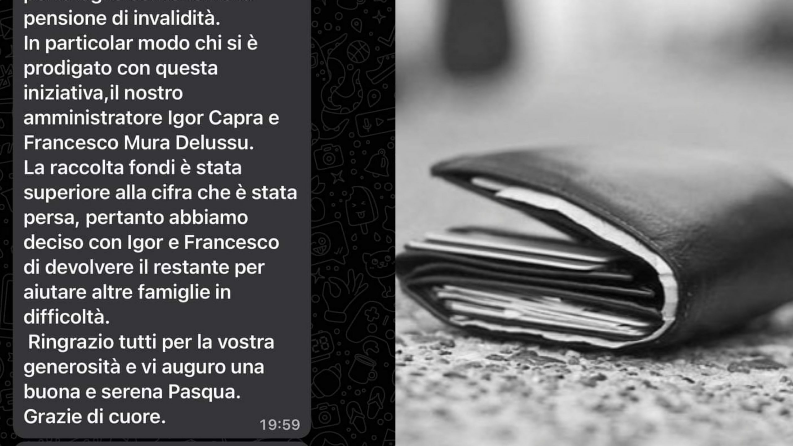 Nuoro, perde il borsello con la pensione di invalidità: i suoi concittadini raccolgono il doppio della cifra