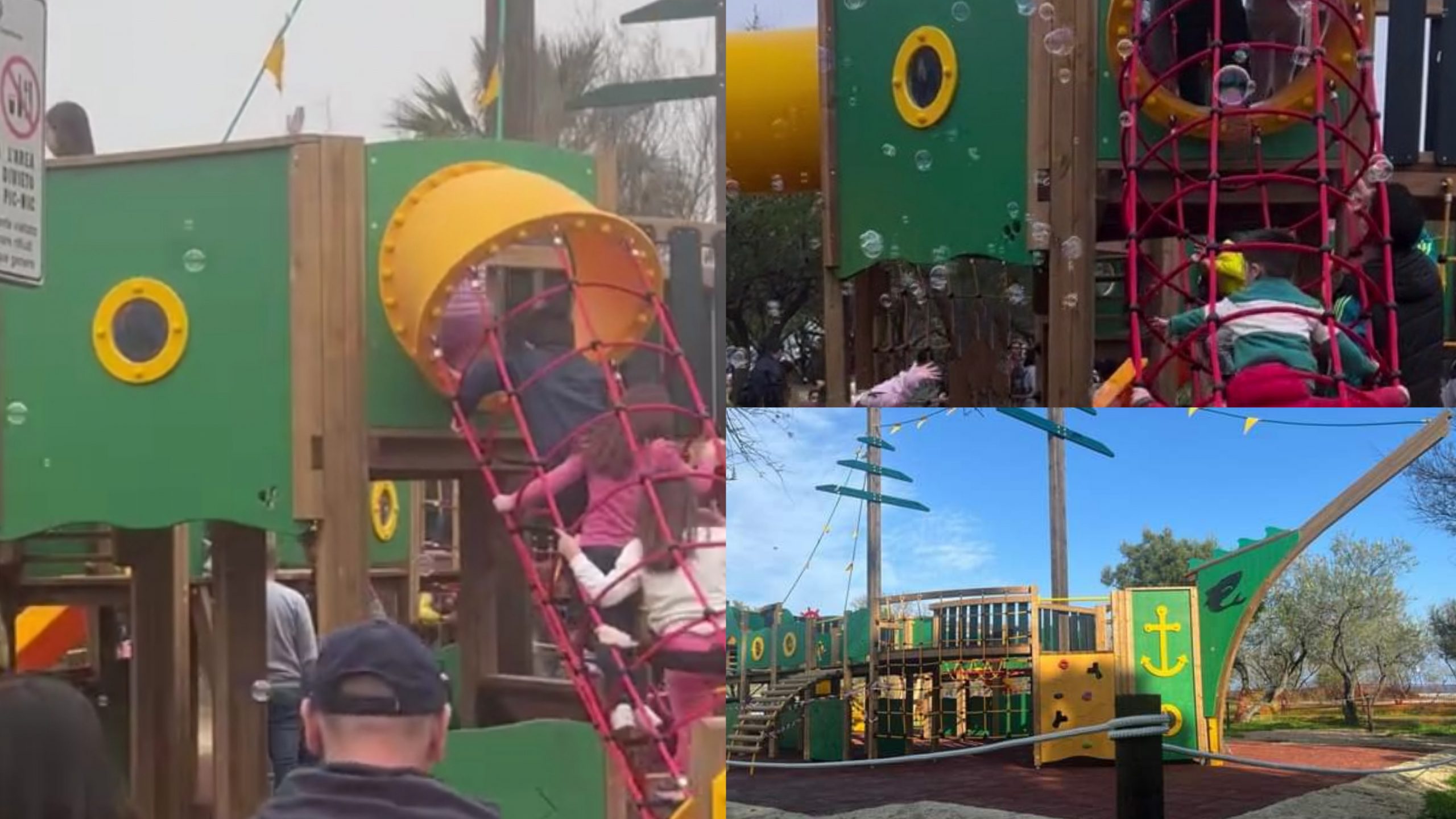 Capoterra, inaugurato e preso d’assalto il maxi veliero per i bambini