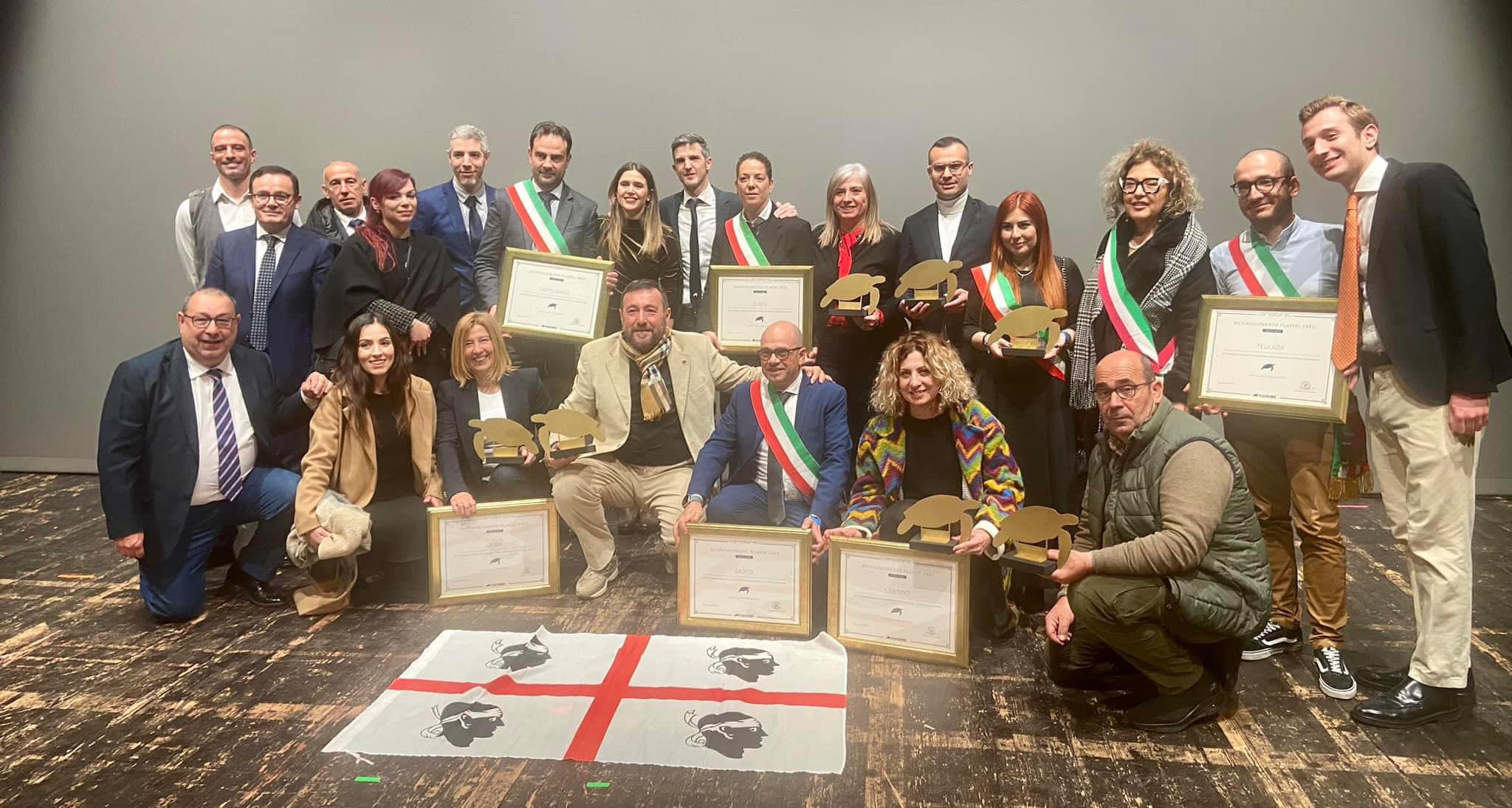 Teulada, Elmas, Badesi, Castelsardo, Aglientu, Olbia e Stintino premiati come plastic free