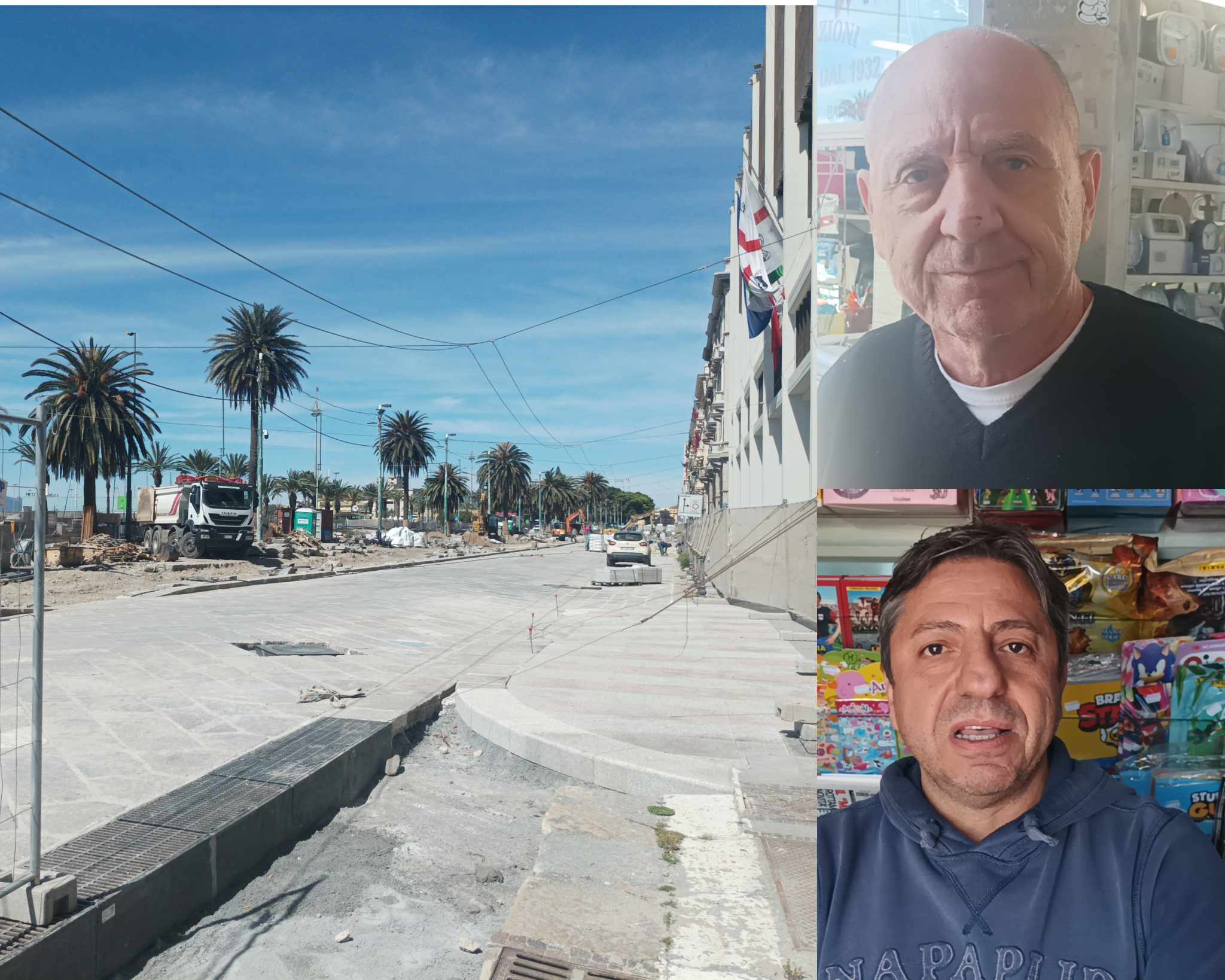 Cagliari, la via Roma infinita: “Ci dite come si fa a fare passare i pullman, i taxi e 4 corsie lato porto avendo ridotto tutto il lato portici?”
