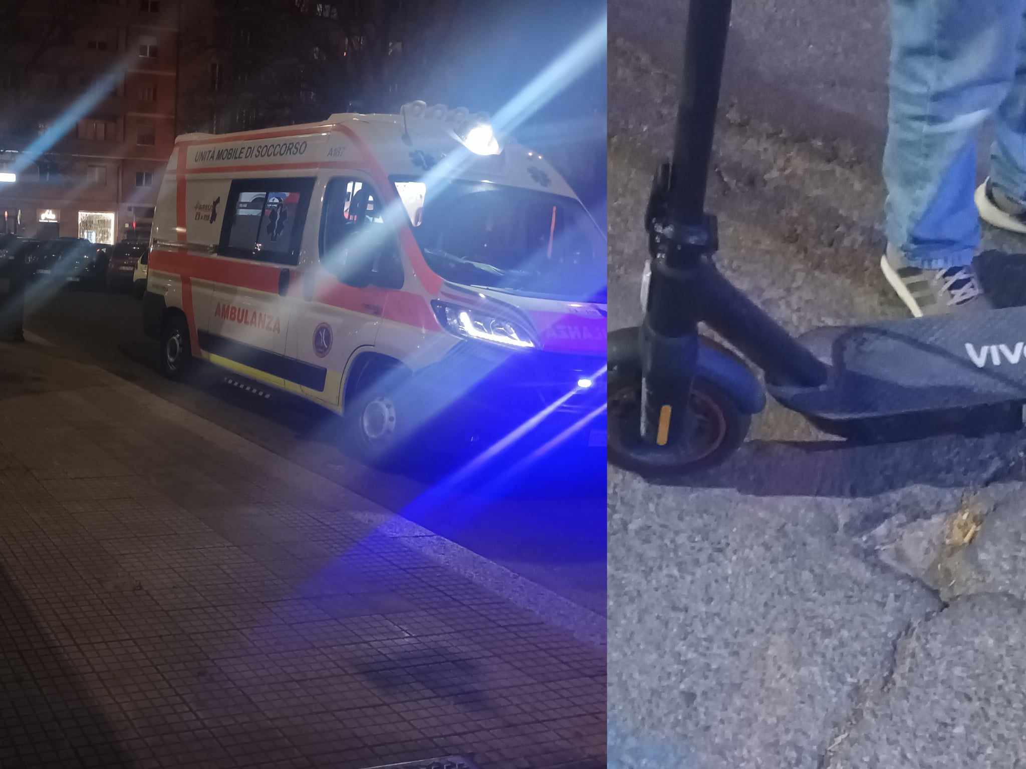Scivola col monopattino e sbatte la faccia in piazza Repubblica a Cagliari, 40enne ferito soccorso dal 118