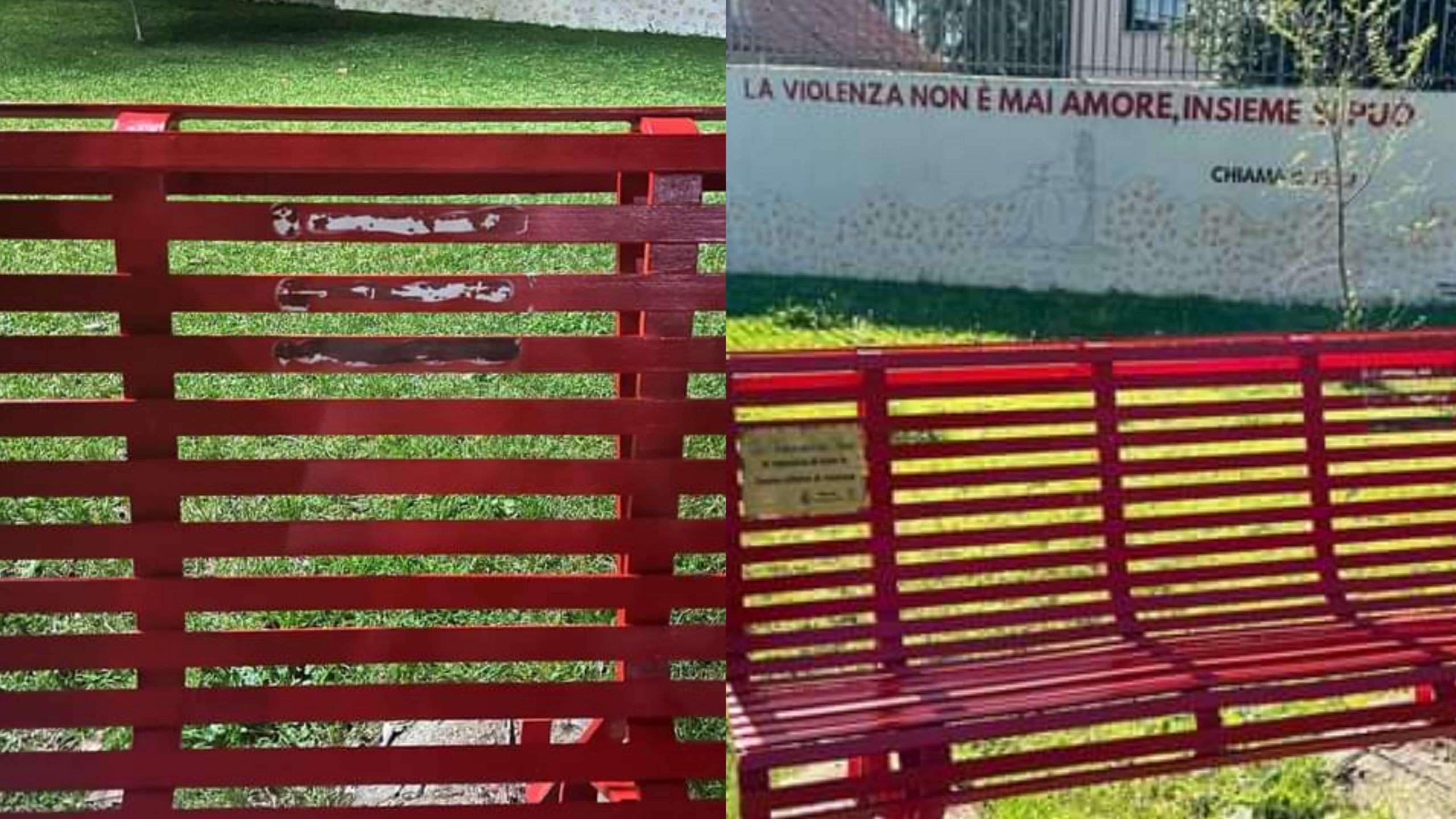 Villacidro: vandalizzata la panchina rossa e rubata la targa