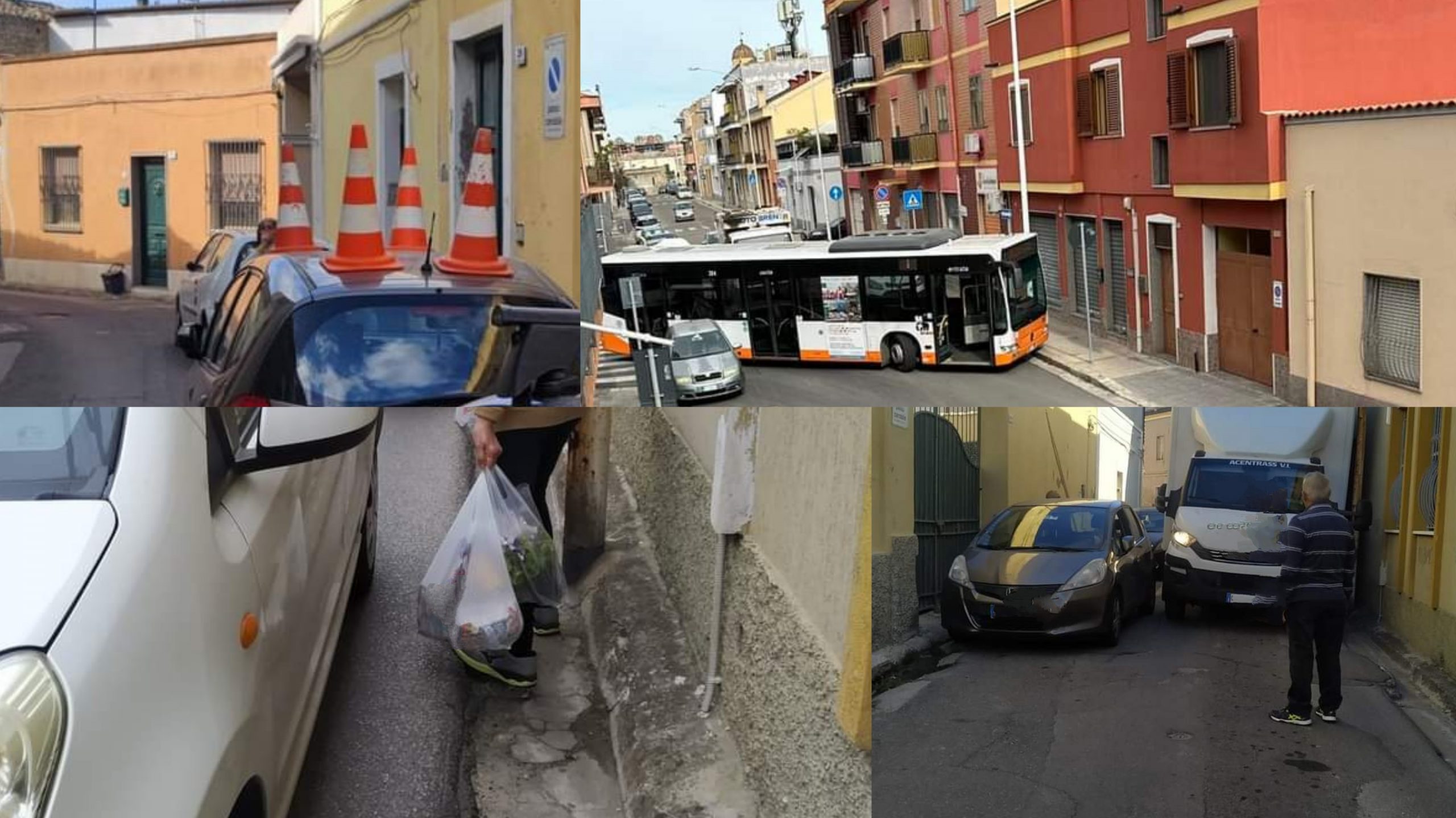 A Pirri è caos parcheggi tra soste selvagge e auto abbandonate: “Non si rispetta neanche il passo carrabile”