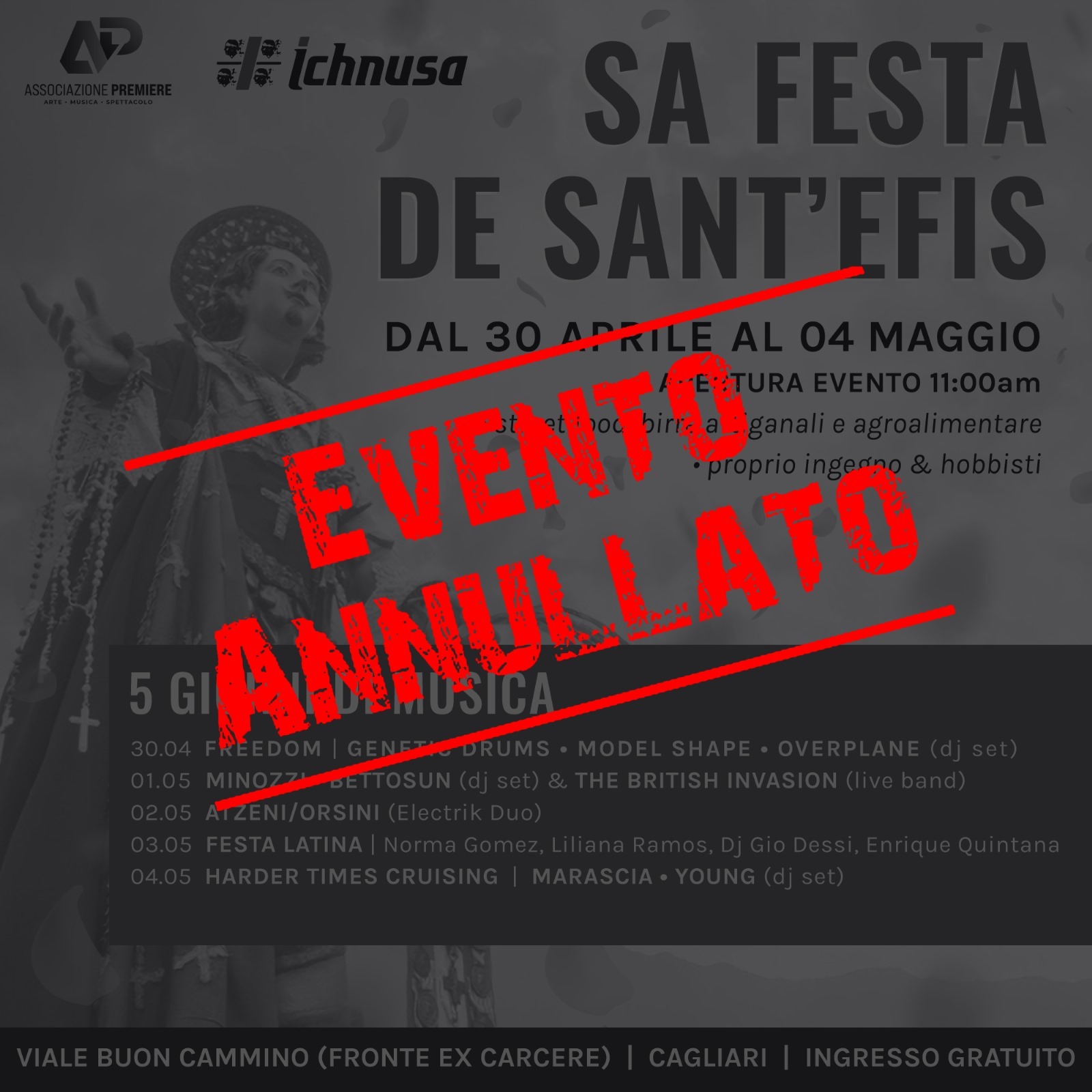 Dj, balli latini e street food in viale Buoncammino per Sant’Efisio: ma il Comune di Cagliari boccia l’evento