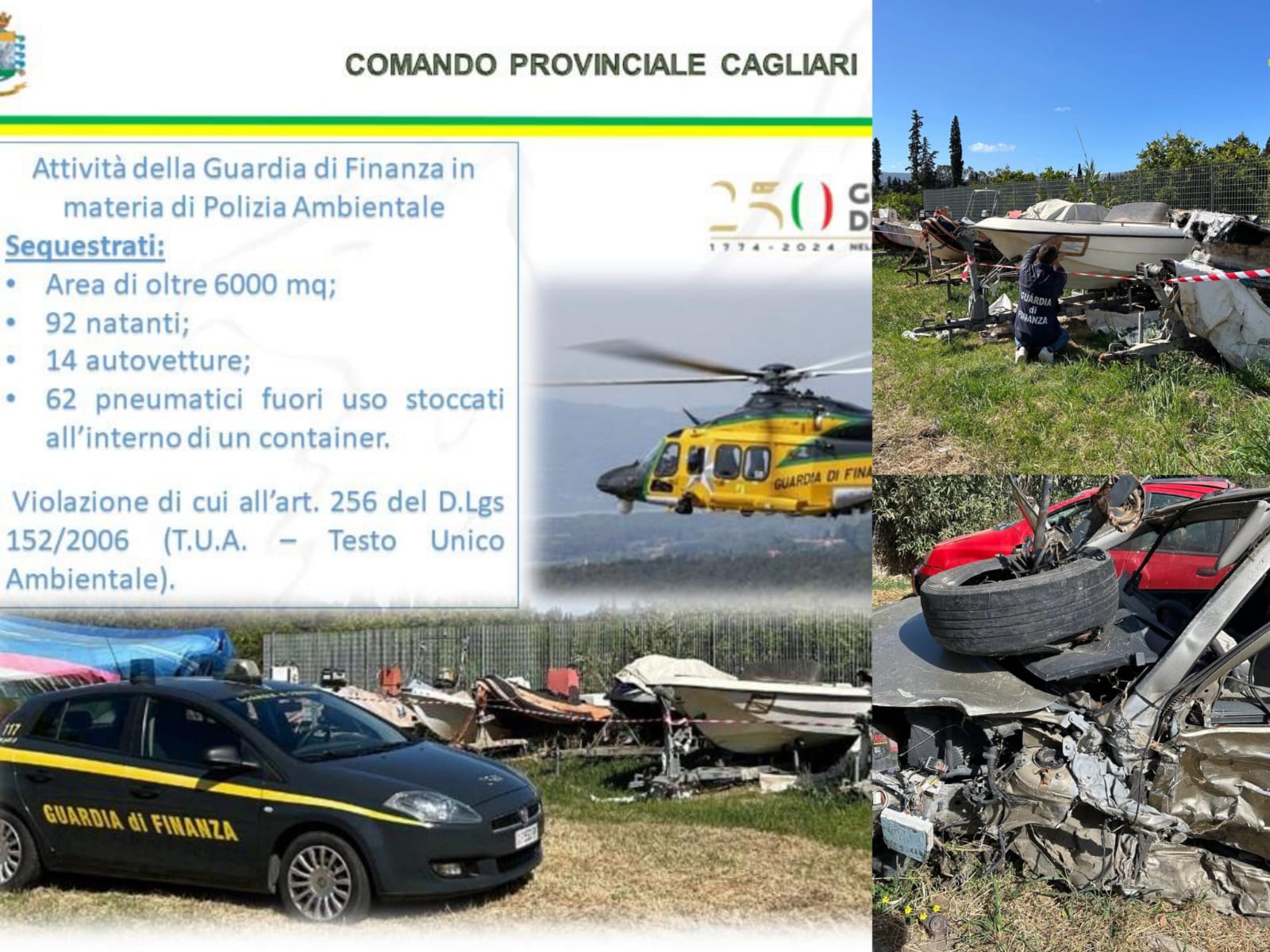 Barche e auto nella discarica di rifiuti pericolosi: denunciati 2 imprenditori a Muravera