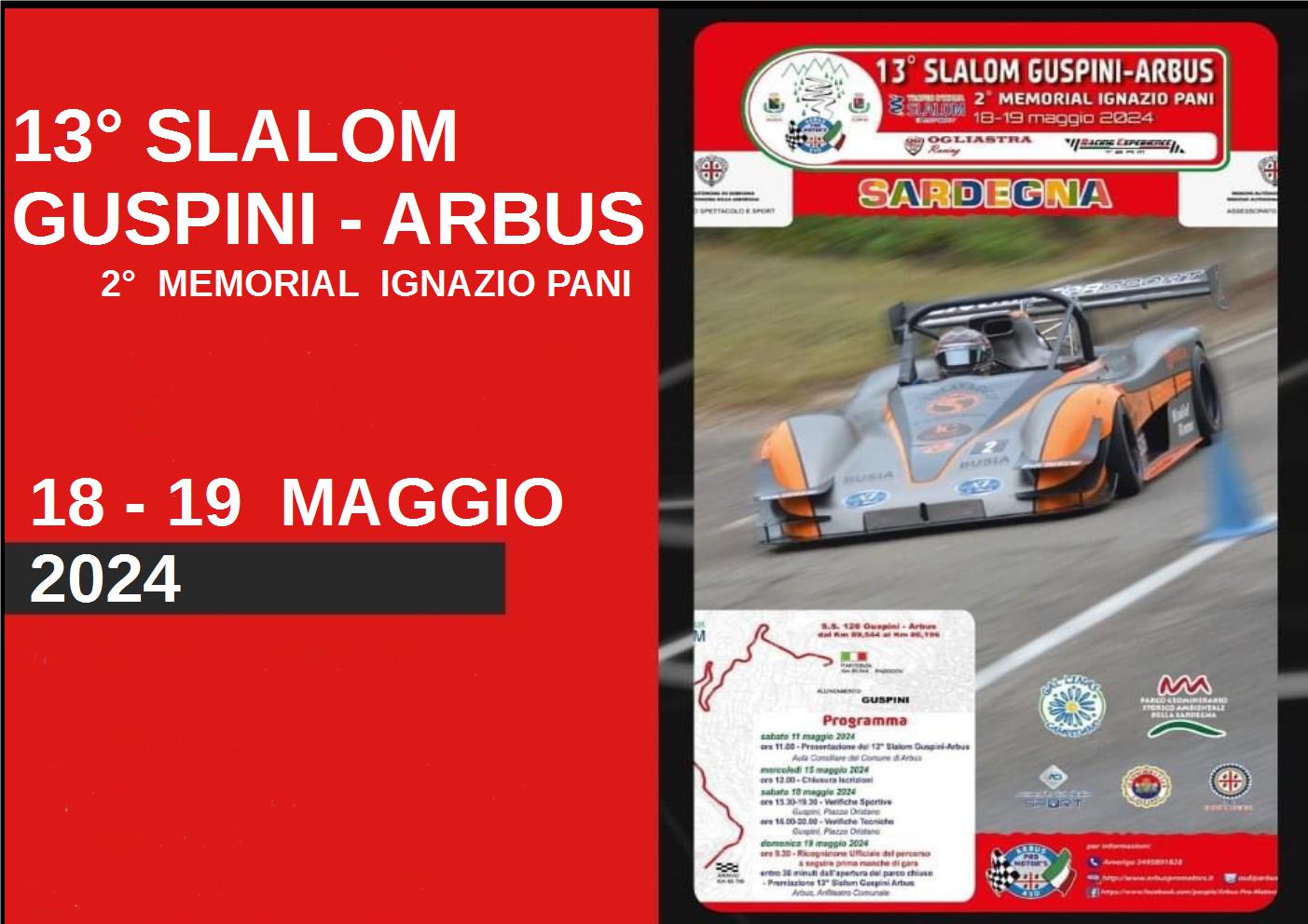 Tutto pronto per la 13esima edizione dello “slalom Guspini-Arbus”, bolidi in pista nel weekend