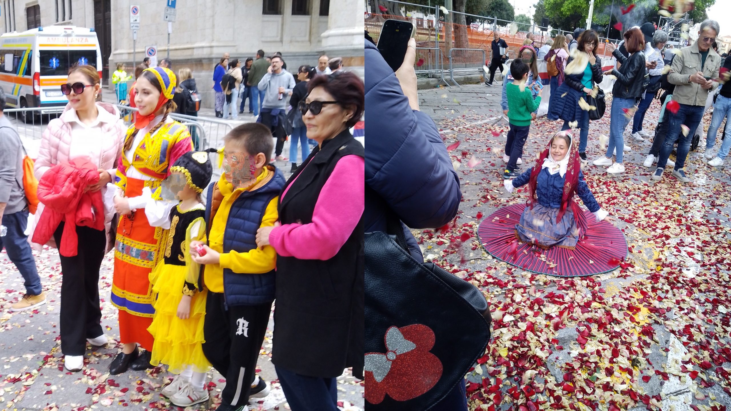 Turisti a caccia di selfie con i protagonisti del folklore sardo: i colori degli abiti tradizionali conquistano tutti