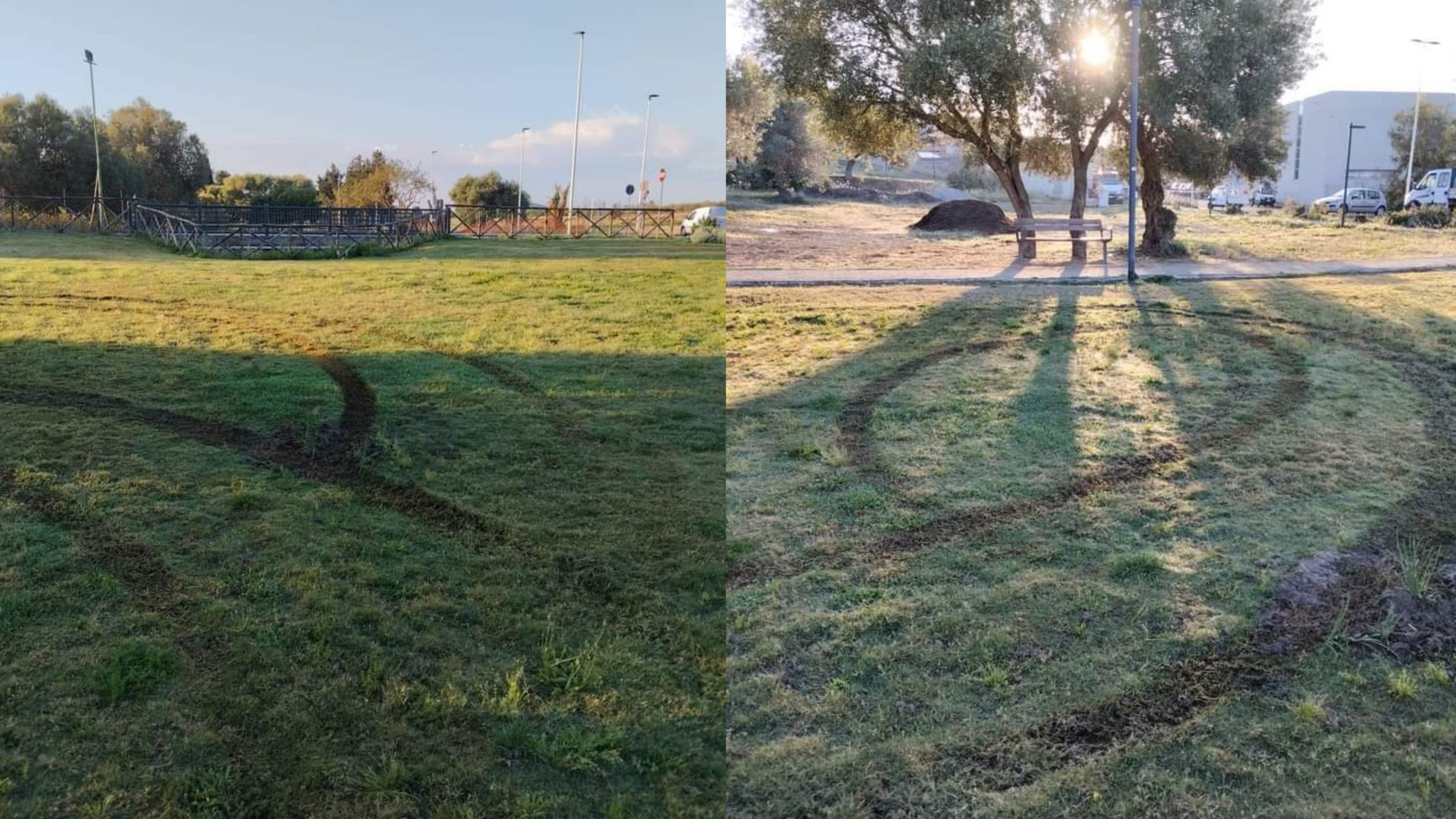 In auto di notte nel parco comunale a Settimo San Pietro: sgommate e segni sull’erba fanno infuriare il sindaco