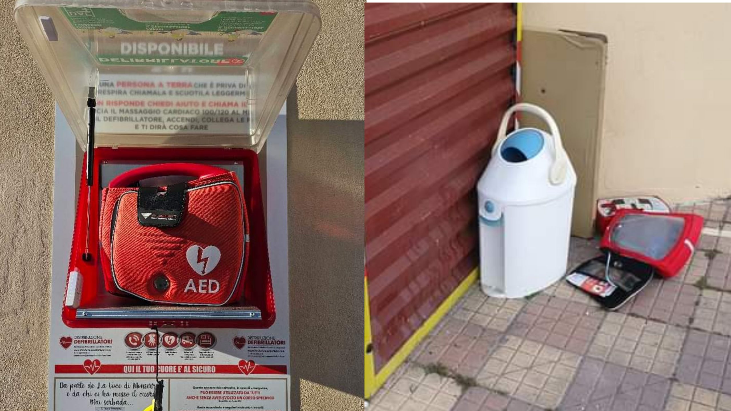 Monserrato, defibrillatore ripristinato a tempo di record: caccia ai vandali