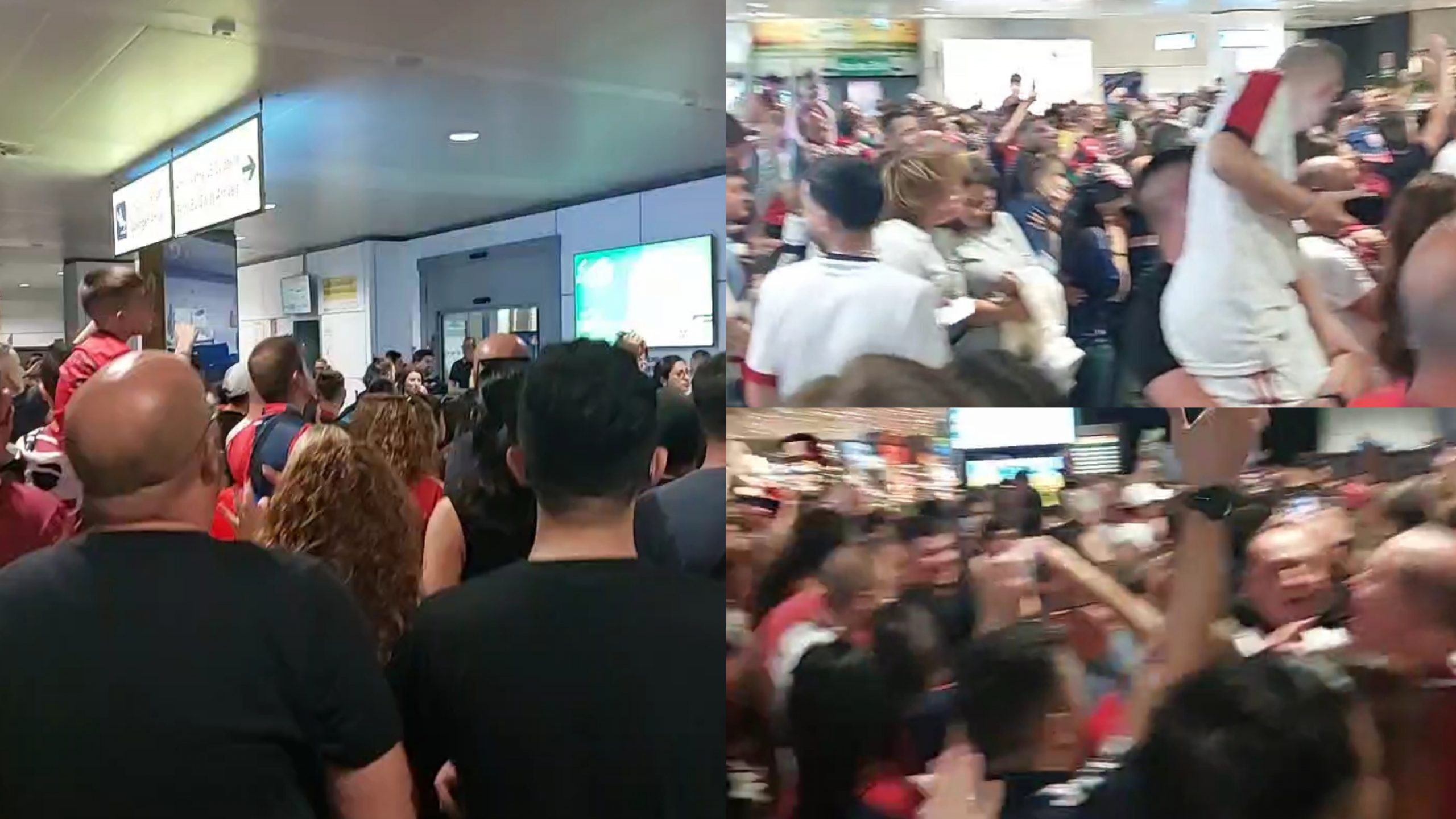 Tutti in attesa della squadra rossoblù: aeroporto di Elmas gremito di tifosi in festa, Ranieri e team in volo