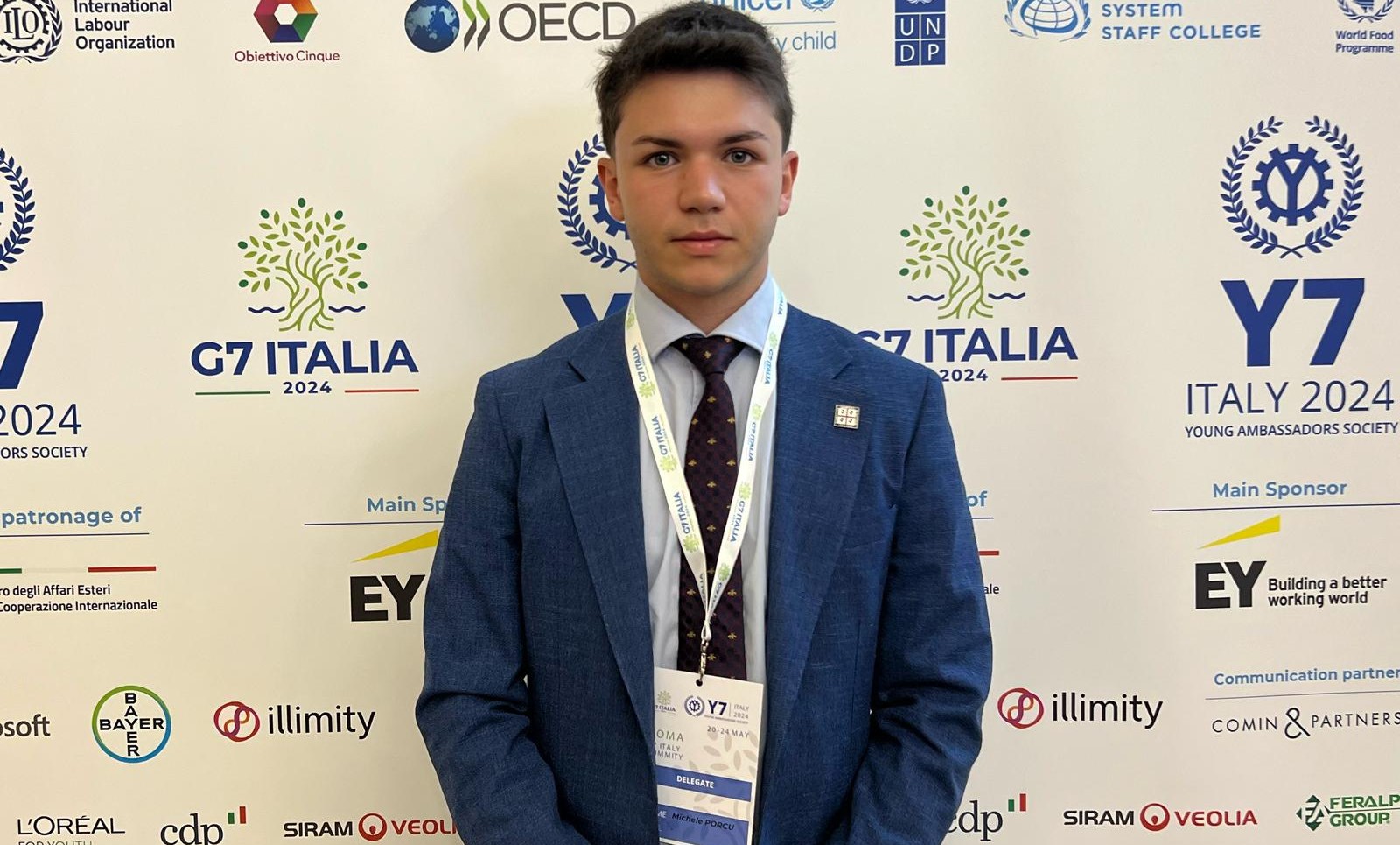 Da Capoterra al Y7 di Roma, Michele Porcu tra i giovani al G7 per avanzare proposte per il futuro