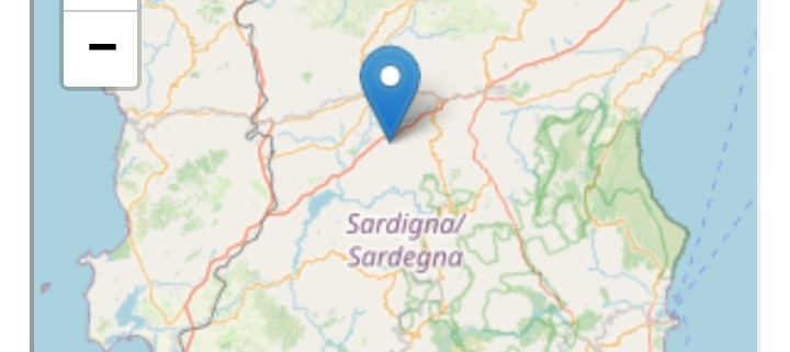 Ottana, registrata una scossa di terremoto a 10 km di profondità