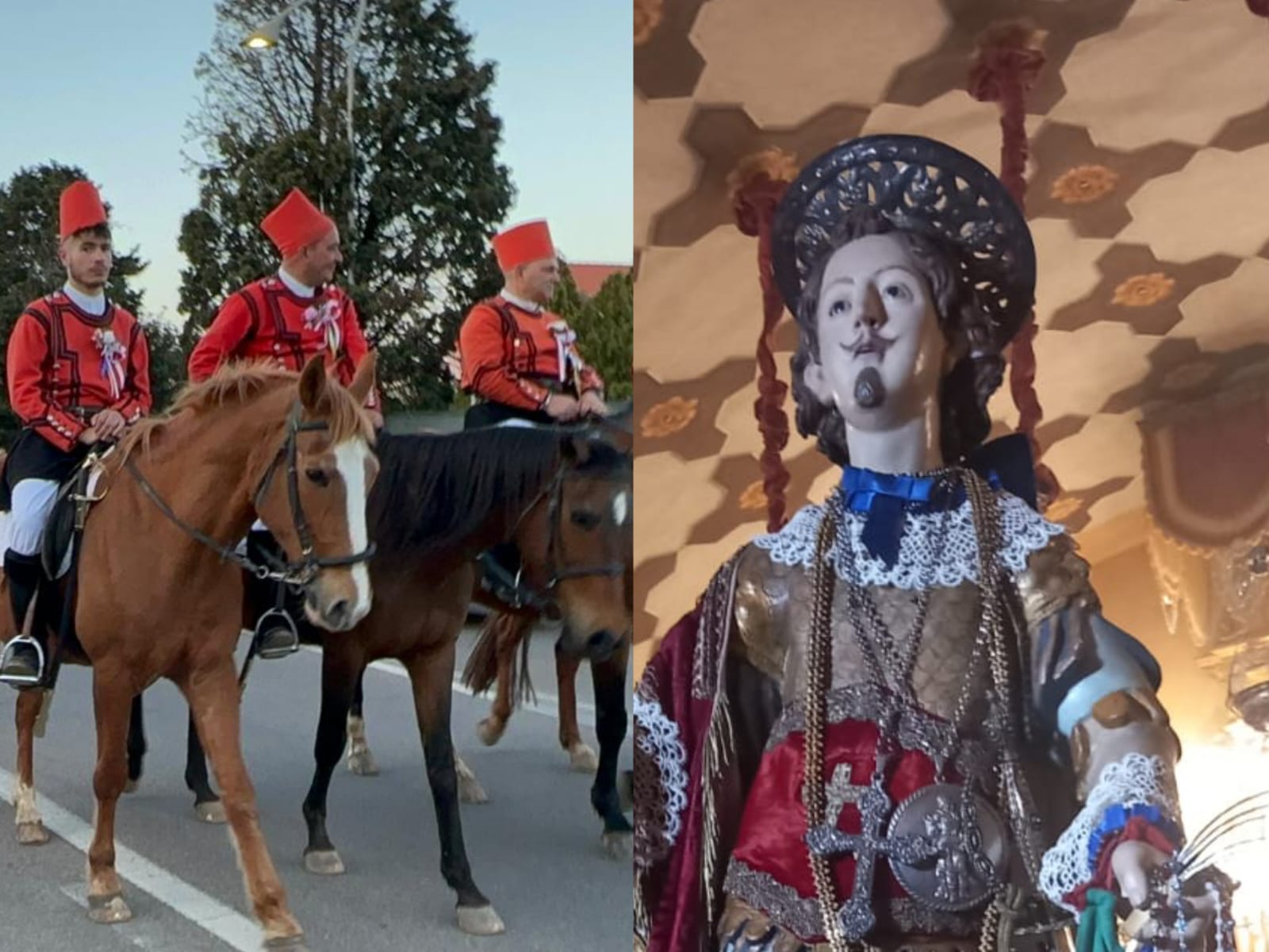 Tra commozione e fede l’arrivo di Sant’Efisio a Su Spantu e poi a Villa d’Orri, l’omaggio al martire glorioso