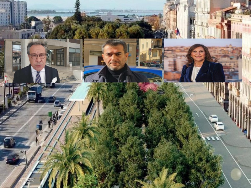 Cagliari, tutti d’accordo sul no alla trincea in via Roma: “E niente alberi se copriranno il panorama”