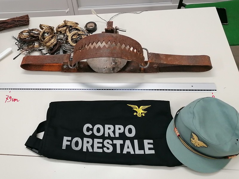 Uta, sorpresi due pensionati bracconieri: piazzavano una micidiale tagliola per cervi e cinghiali