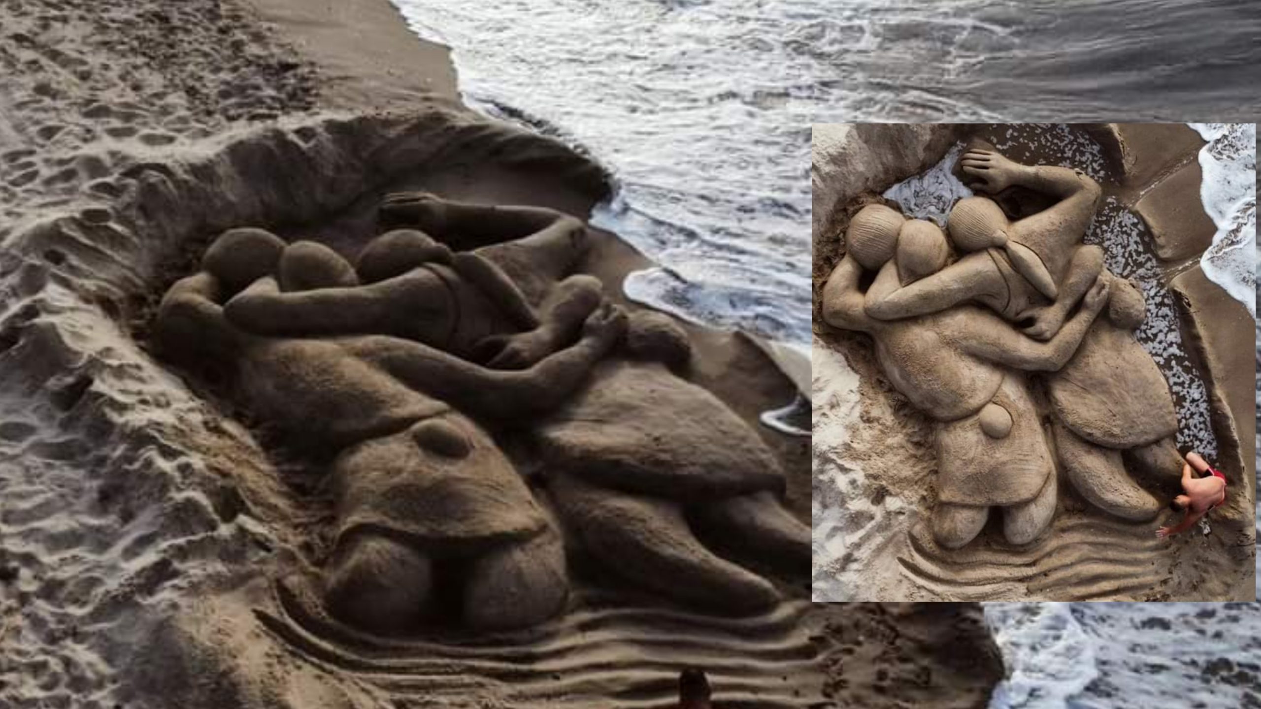 Ai tre ragazzi morti nel Natisone la dedica dell’artista della sabbia Nicola Urru