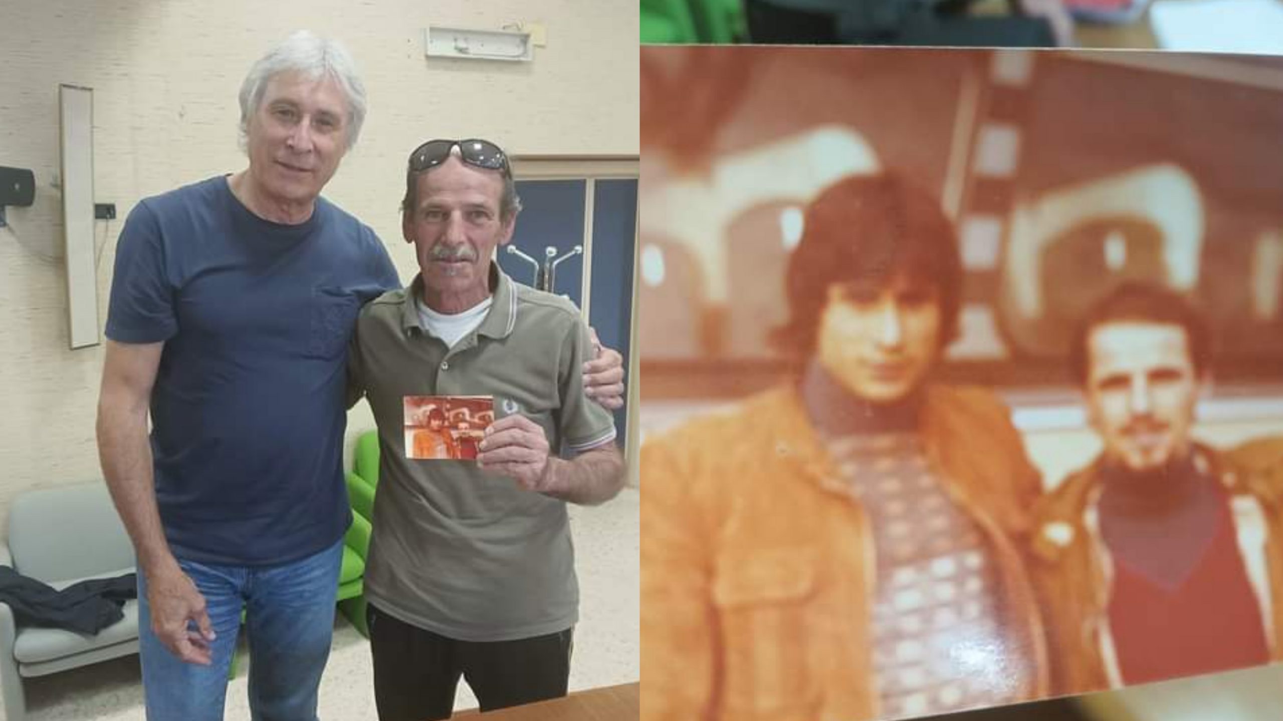 Domusnovas, Renato Copparoni incontra 50 anni dopo lo storico tifoso Edilio Cannavera