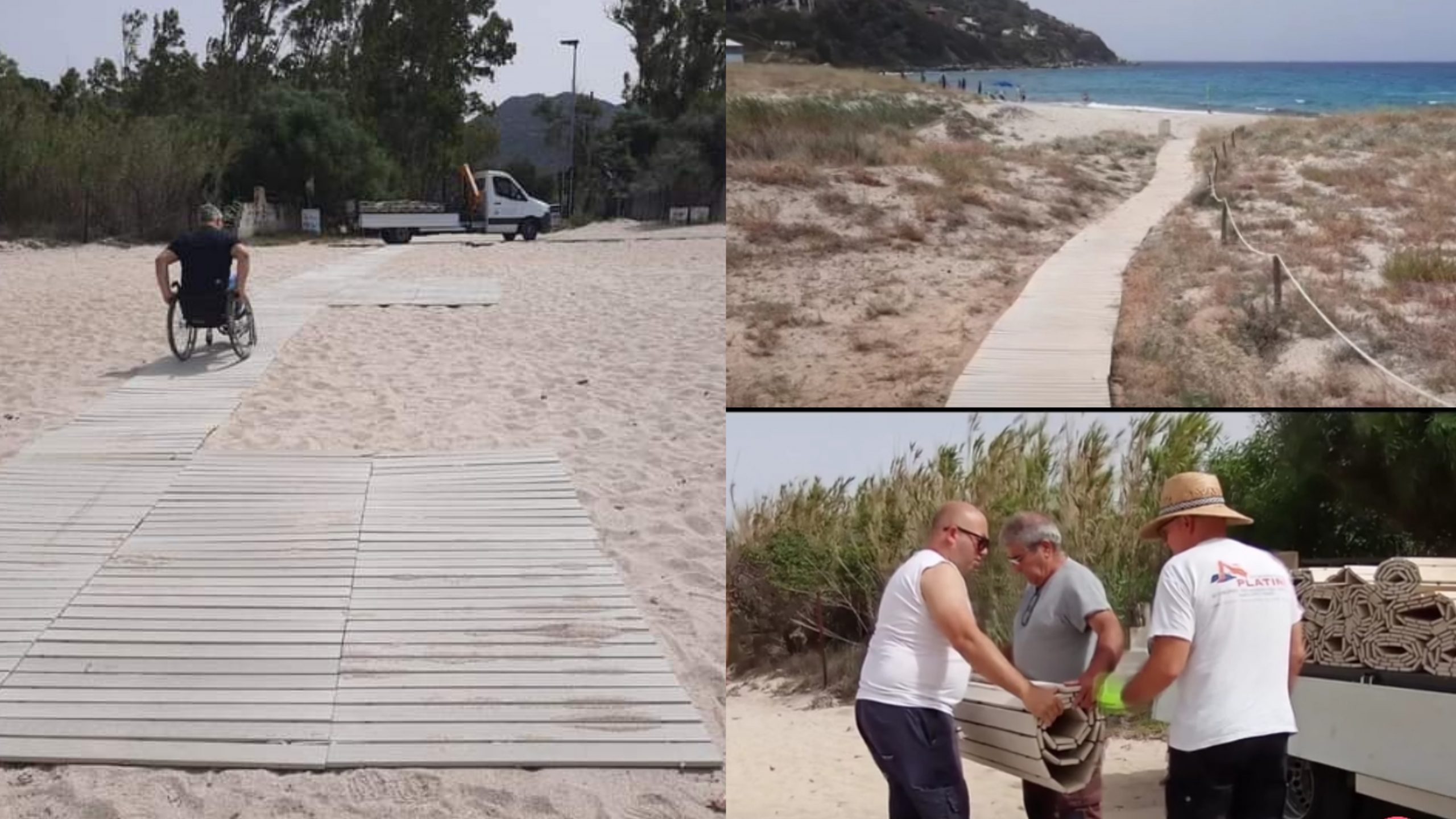 Maracalagonis, installati 30 metri di passerelle dedicate alle disabilità