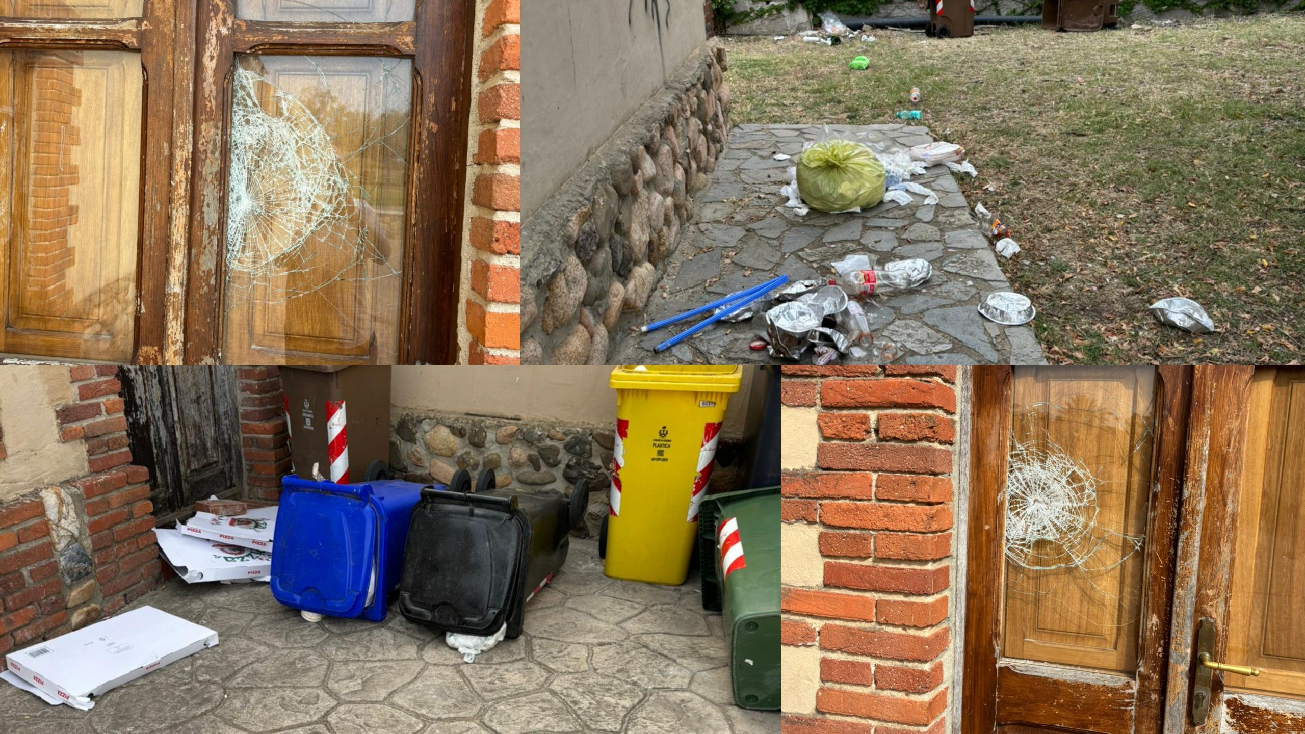 Assemini, vandali in azione: vetri spaccati e spazzatura gettata in strada
