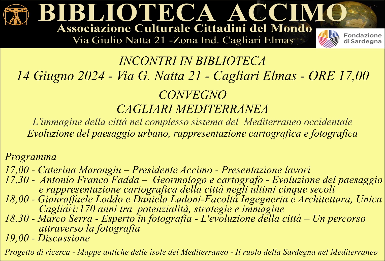 Cagliari Mediterranea, in biblioteca a Elmas fotografie e cartografie inedite