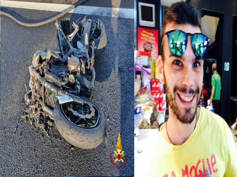 Lo strazio dei parenti di Stefano, morto avvolto dal fuoco sulla 195: “Sempre attento alla guida, una tragedia senza senso”