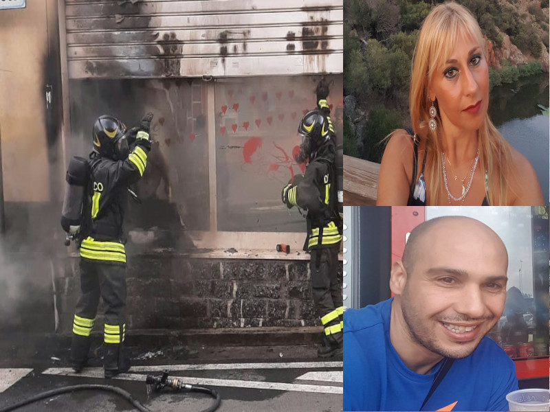 Pasticceria distrutta dalle fiamme a Pirri, le lacrime e la grinta di Emanuela e Andrea: “Danni ingenti ma ci rialzeremo”