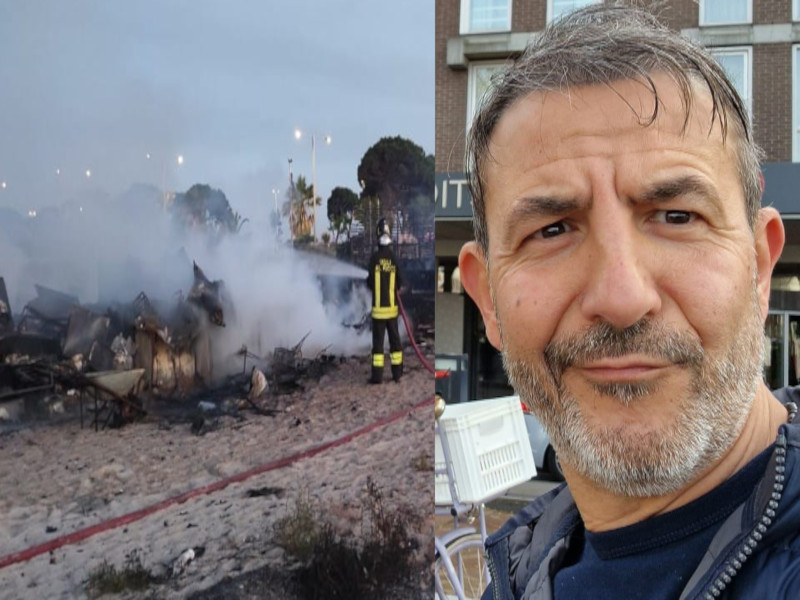 Lacrime e cenere a Quartu dopo l’incendio che ha divorato il Tagoo: “Proveremo a salvare lettini e ombrelloni”