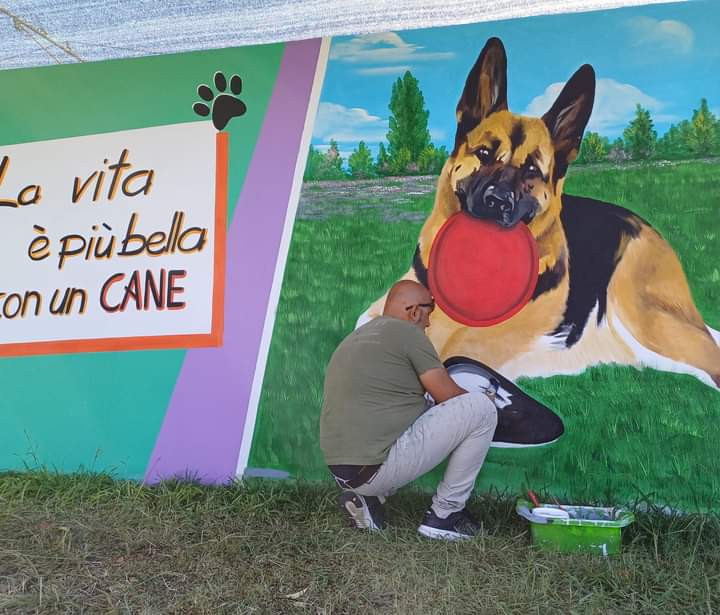 Pirri, al parco dell’ex vetreria ecco Kira con il suo frisbee in bocca