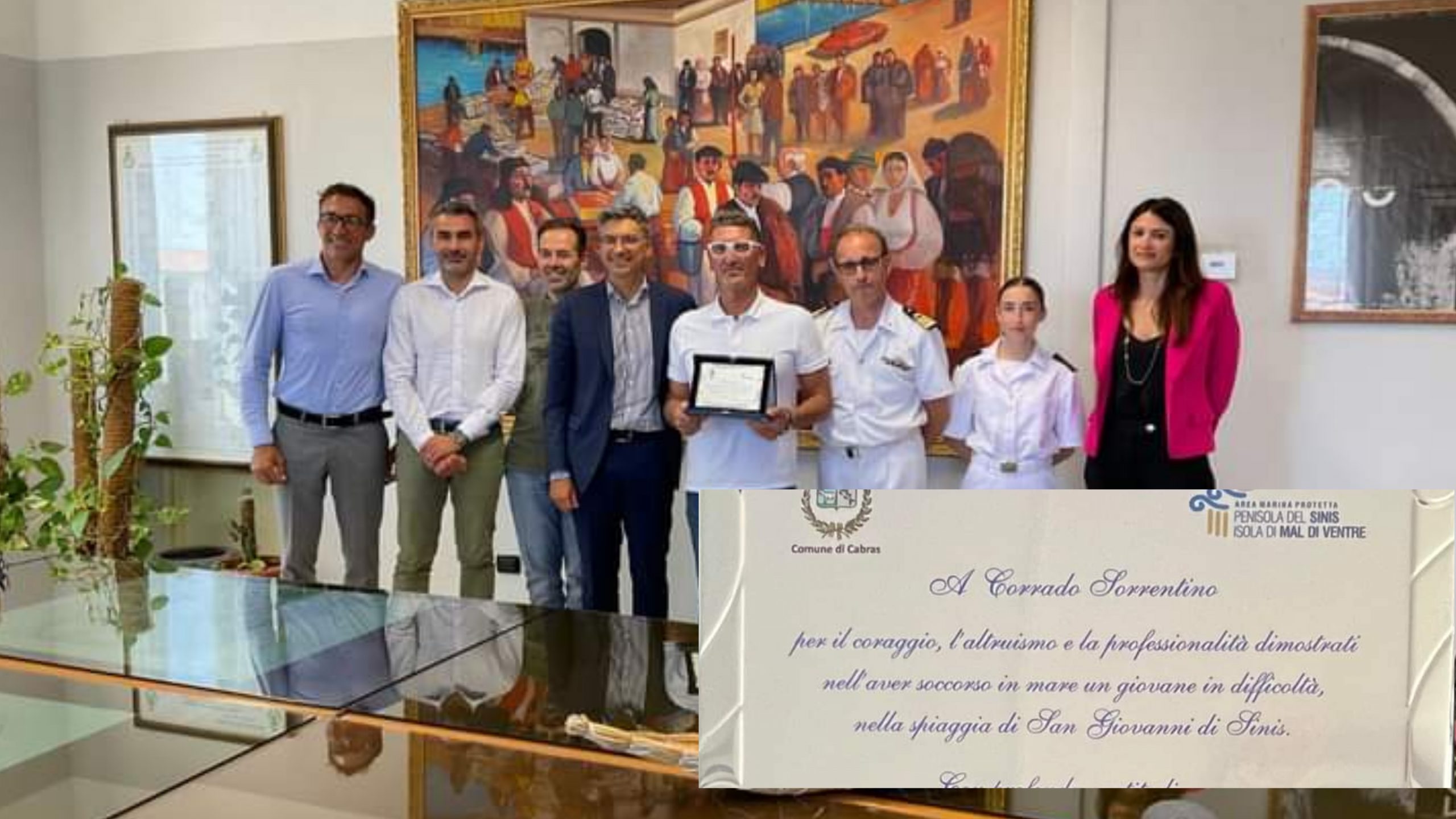 Cabras, una targa a Corrado Sorrentino