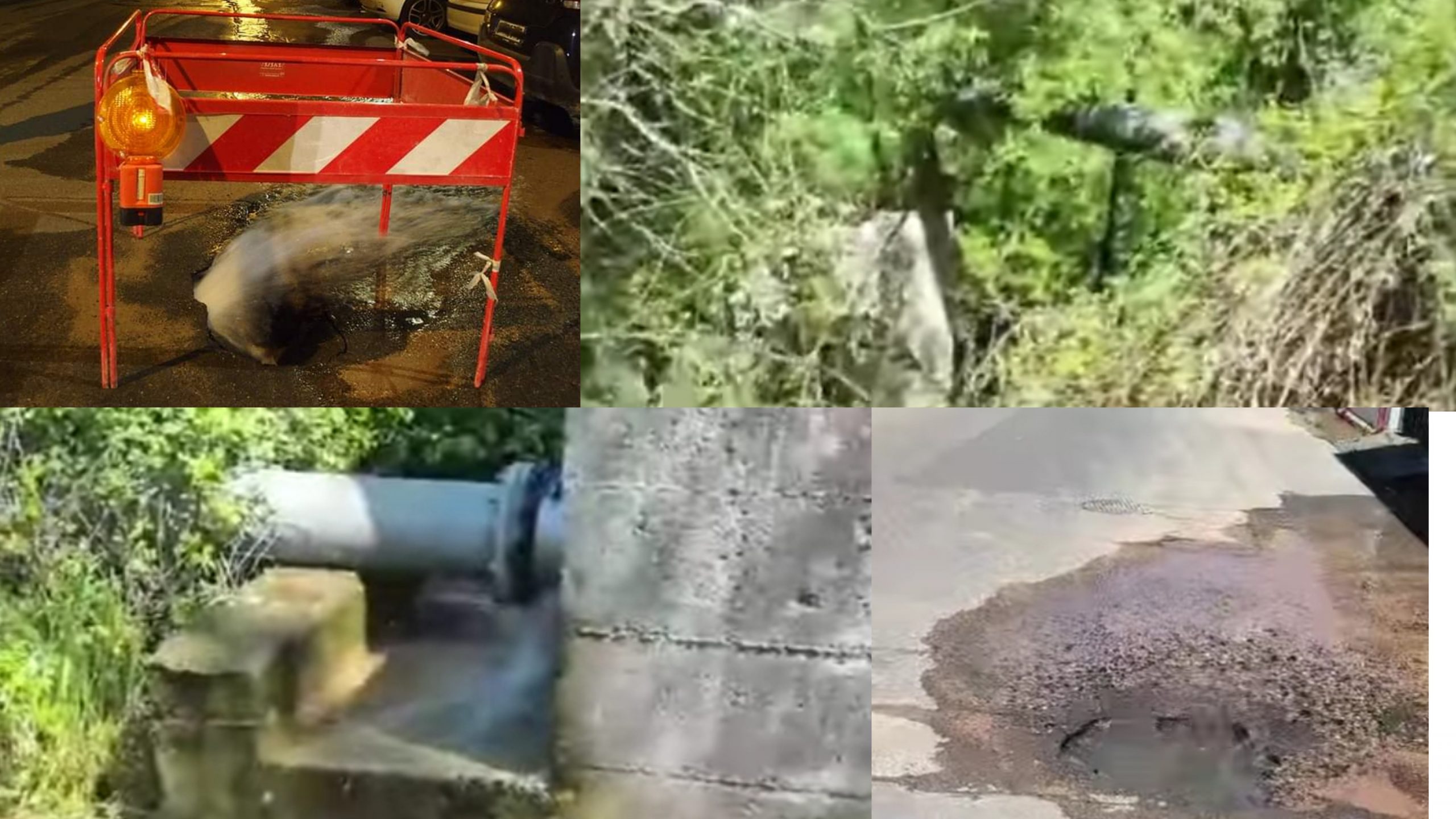 Sardegna, rubinetti a secco e fontane a cielo aperto che sgorgano dai tubi rotti