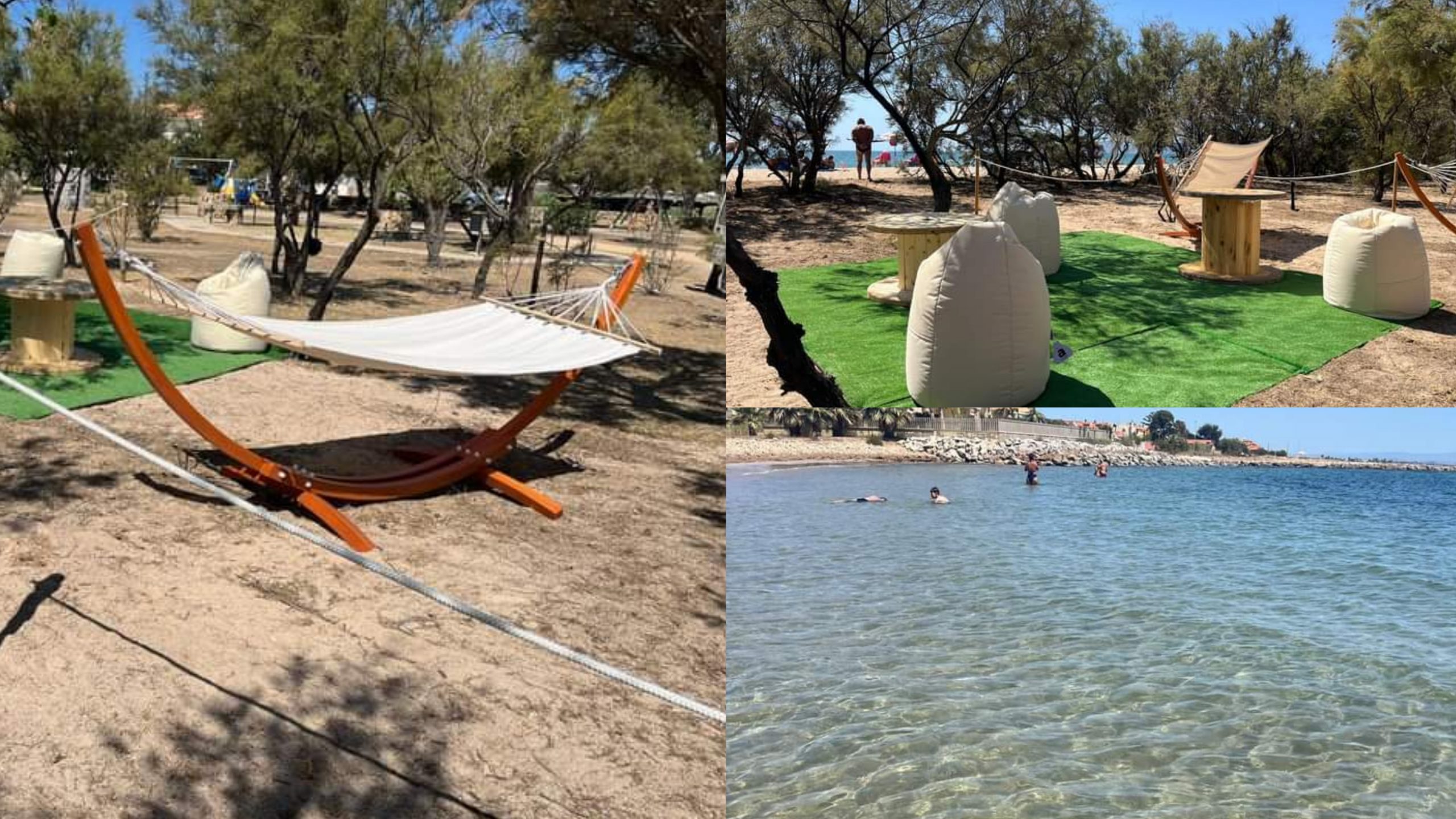 Capoterra, la Maddalena spiaggia si fa bella con amache e zona giochi