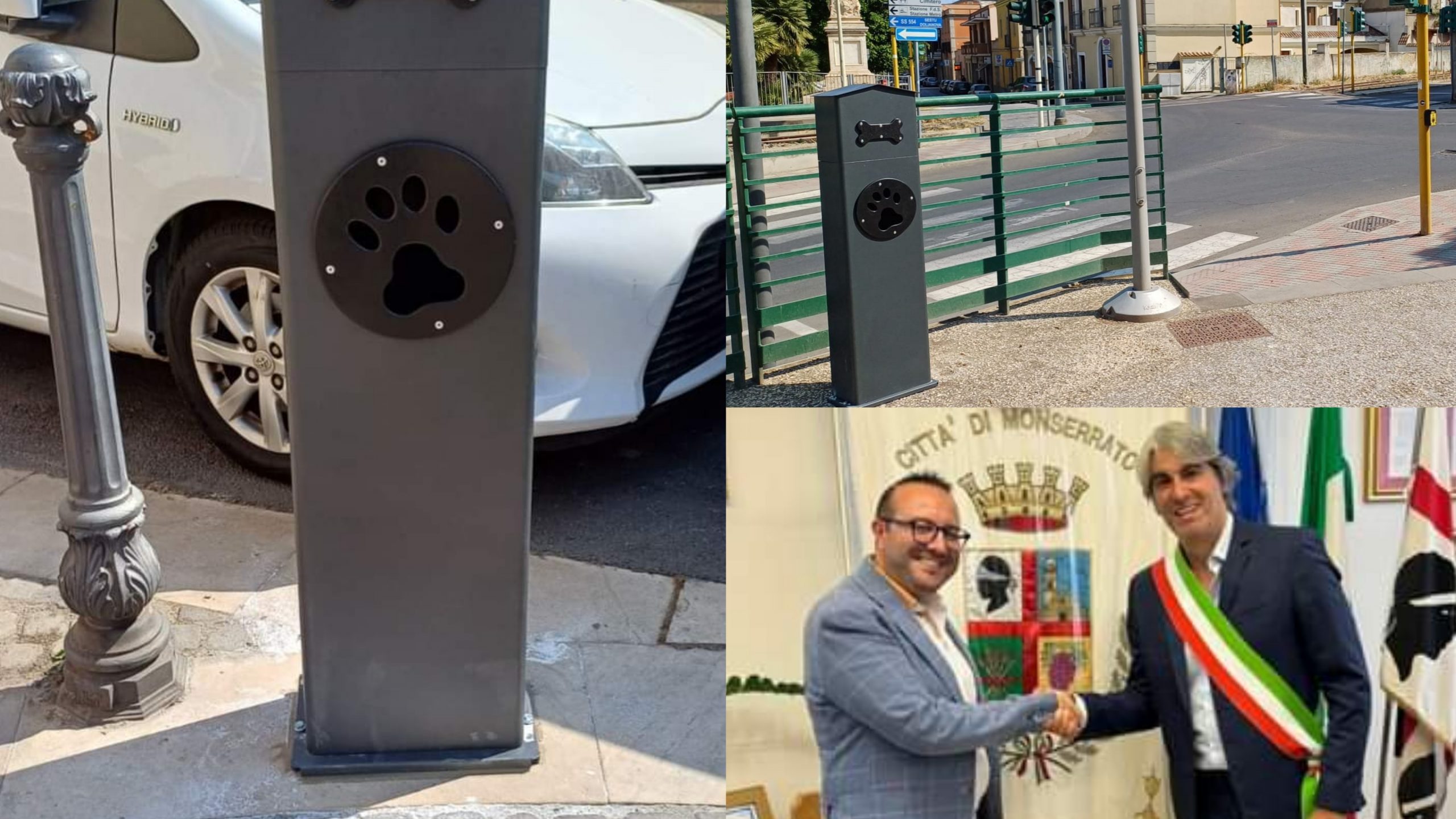 Monserrato, cestini sparsi per raccogliere le deiezioni dei cani