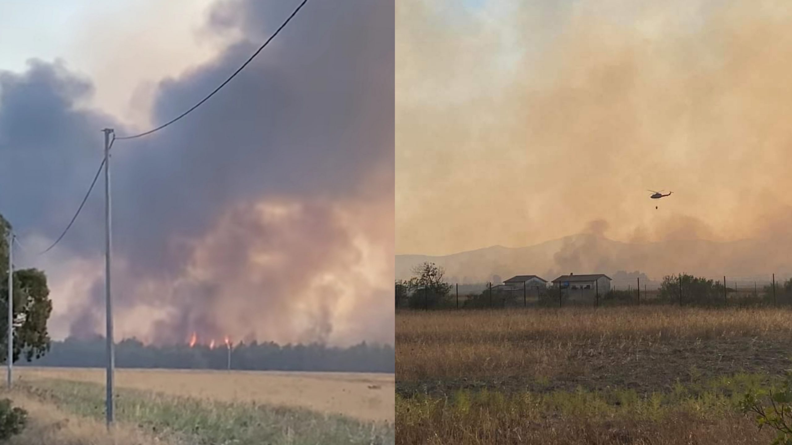 Villasor, pomeriggio di fuoco nelle campagne del paese