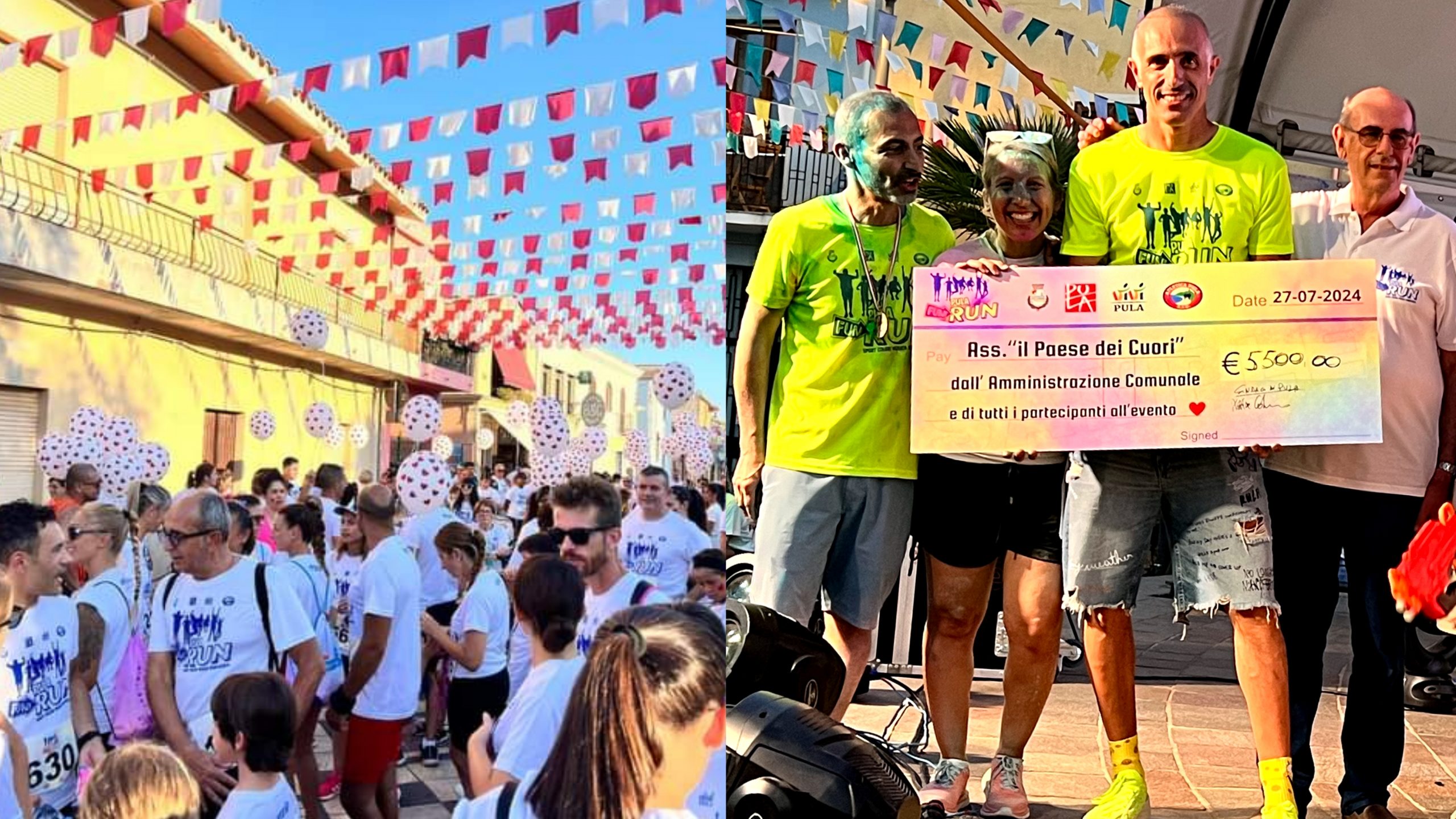 Esplosione di colori per la 1^ edizione della corsa solidale Pula Fun Run