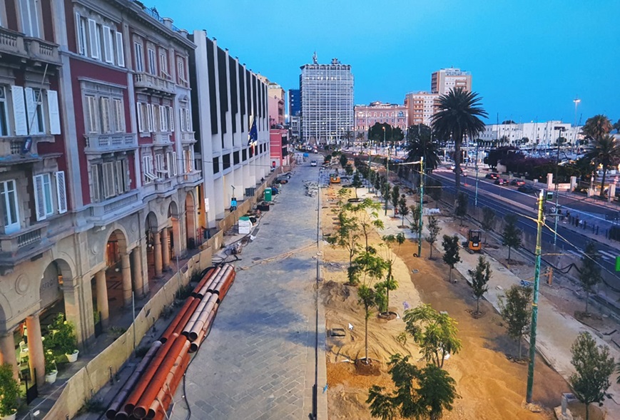 Cantiere incubo in via Roma a Cagliari, Zedda: “Lavori conclusi nella primavera 2025”