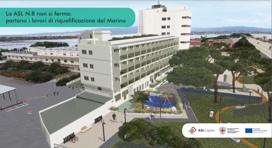 Cagliari, il nuovo ospedale Marino si rifà il trucco: ecco come stanno nascendo le nuove facciate