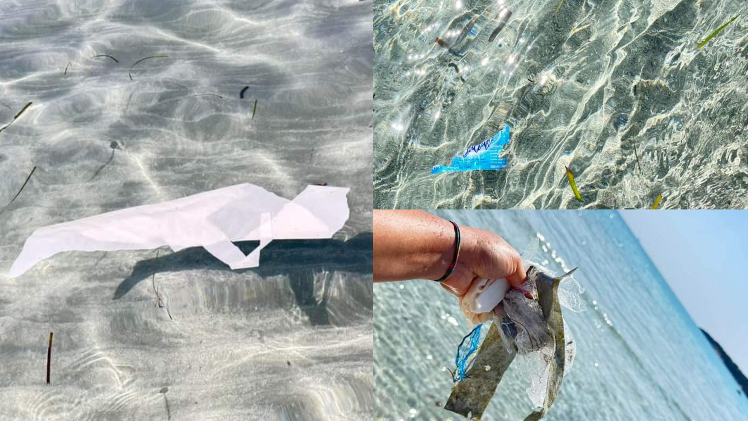 Porto Pino, famiglia di turisti raccoglie plastica e rifiuti vari dalla spiaggia