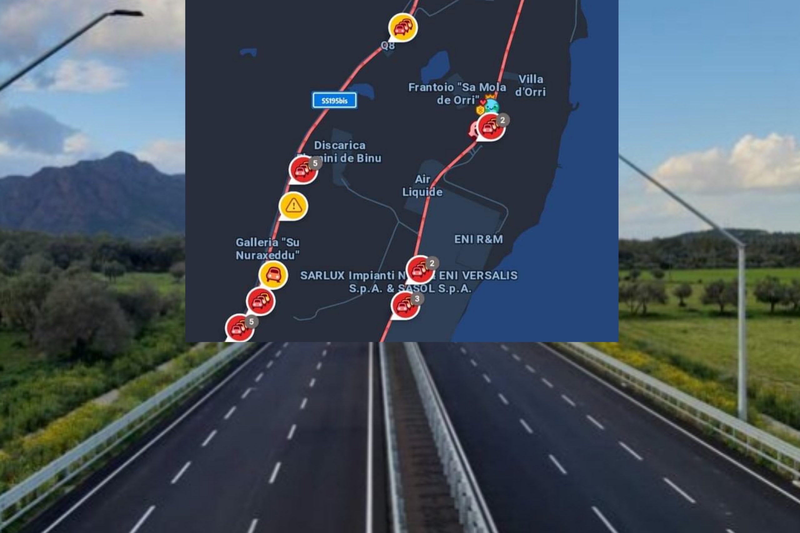 Capoterra, maxi tamponamento a Frutti d’Oro manda il traffico in tilt