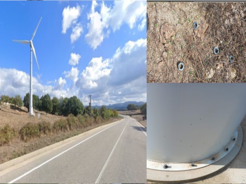 Mamoiada, vandalizzata una pala eolica: “Col forte vento poteva cadere e anche uccidere”