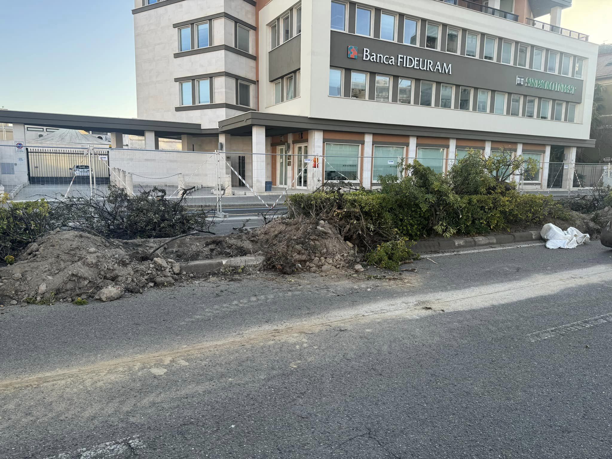 Cagliari, arriva la metropolitana e addio alle piante: sradicati tutti gli alberi da viale Diaz