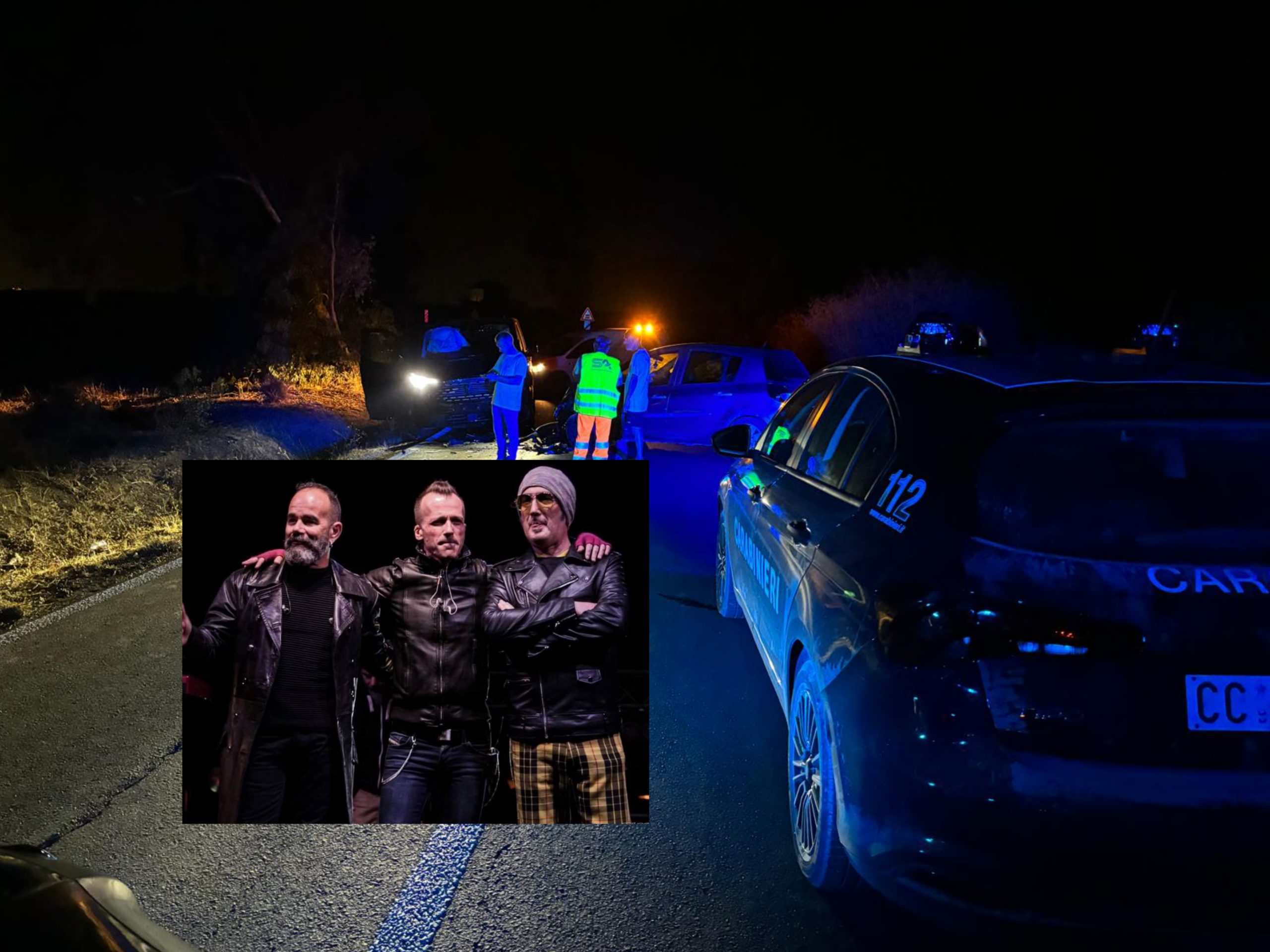 Schianto tra Sinnai e Settimo, auto contro il furgone dei Tazenda: 3 feriti all’ospedale