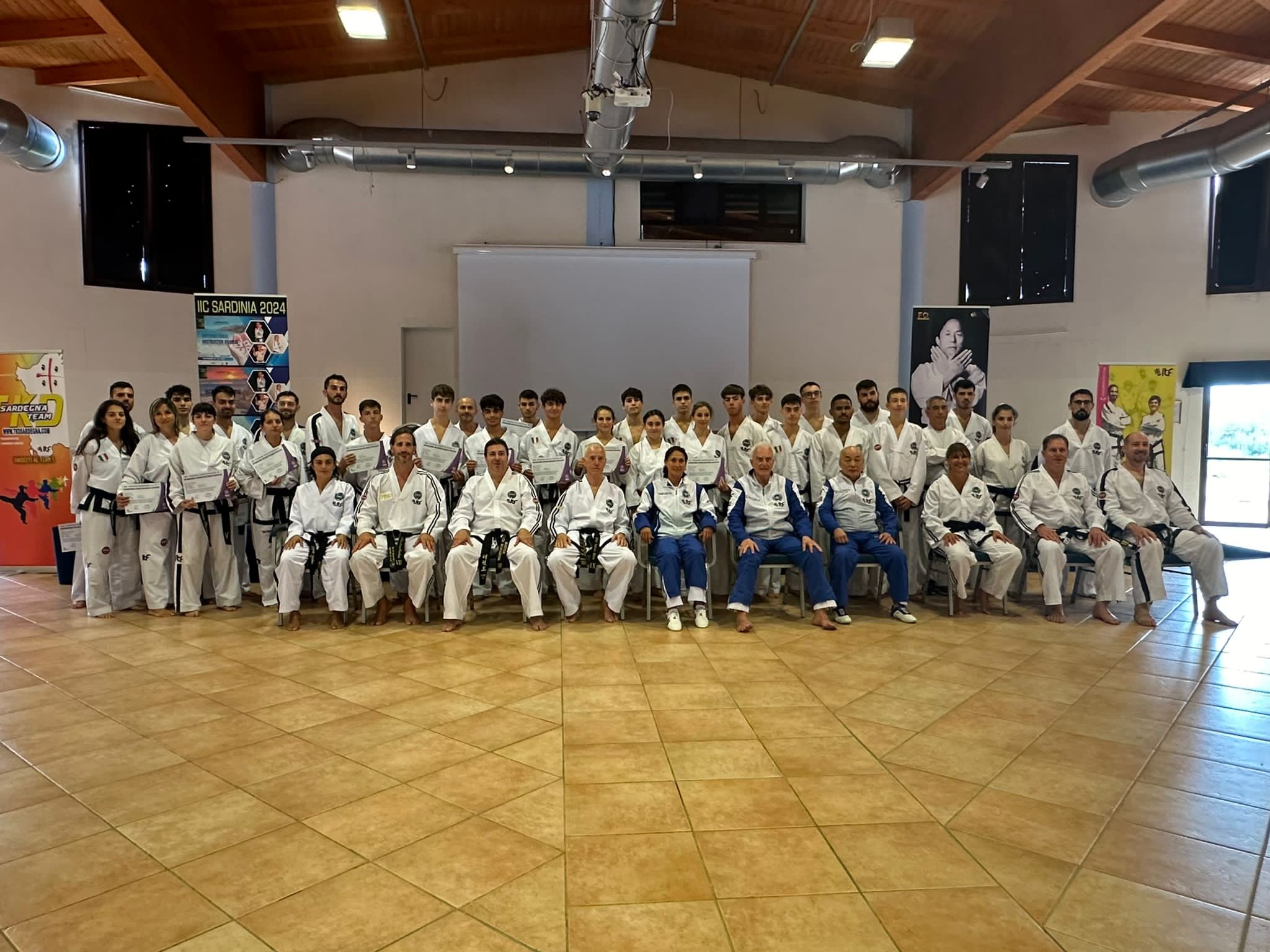 Fine settimana storico per il Taekwon-Do sardo, ad Arborea il corso tecnico per  Istruttore Internazionale