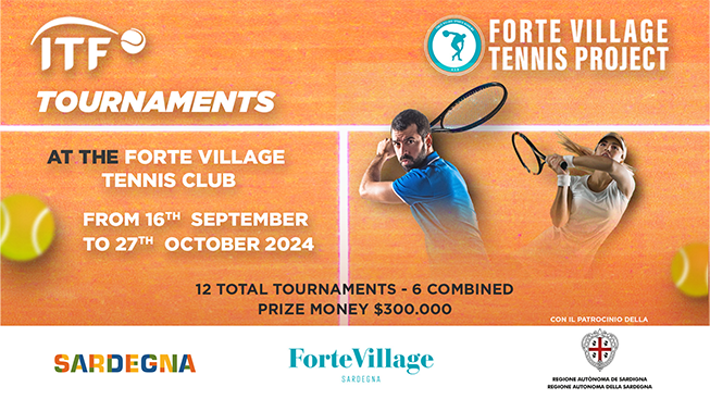 Santa Margherita di Pula: il tennis internazionale torna in Sardegna con i Tornei ITF al Forte Village