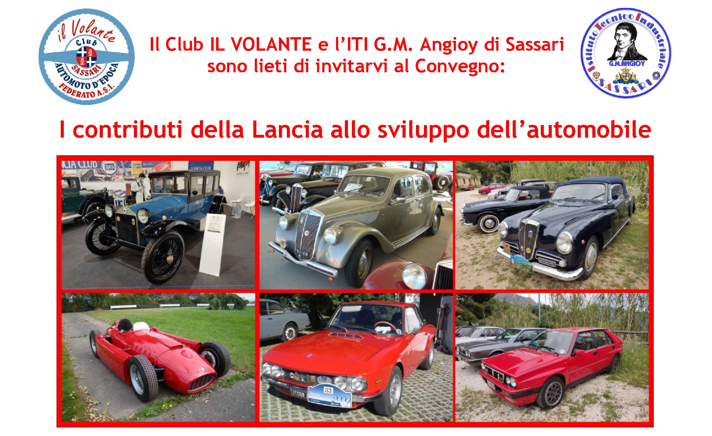 A Sassari il convegno “I contributi della Lancia allo sviluppo dell’automobile”