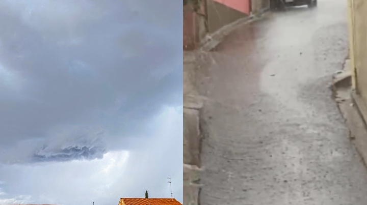 Nubi gonfie d’acqua, finalmente la pioggia nel Medio Campidano